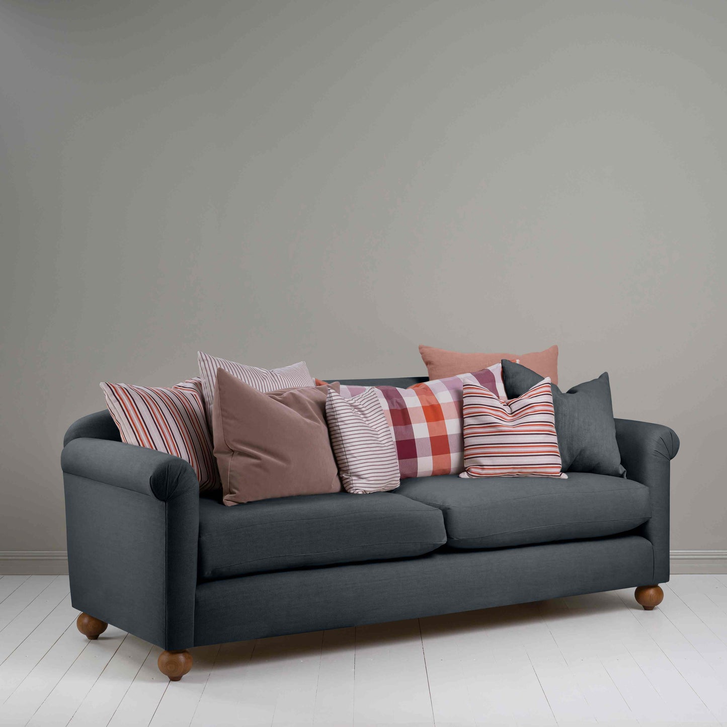 Dolittle 4 seater Sofa in Laidback Linen Midnight - Nicola Harding