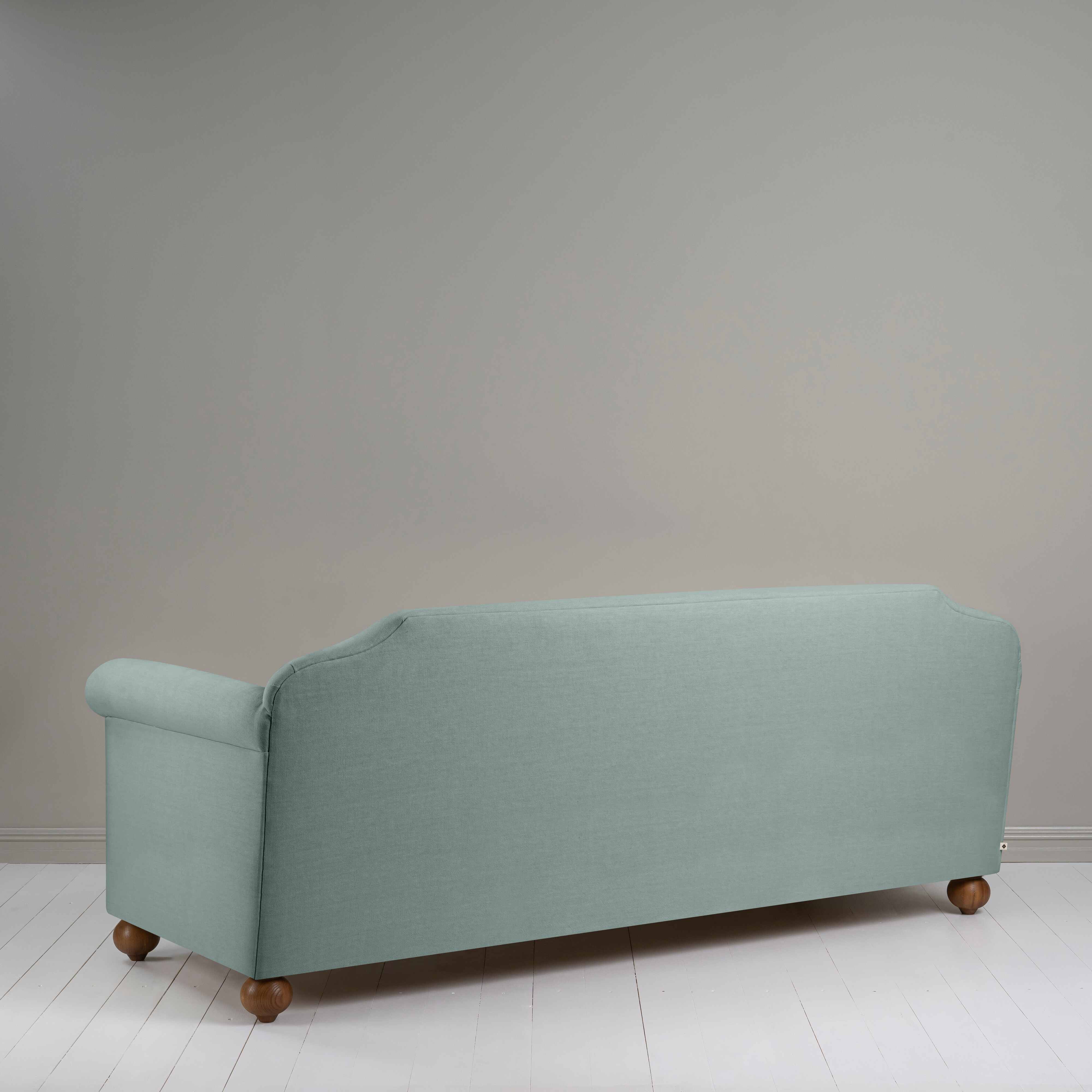  Dolittle 4 seater Sofa in Laidback Linen Mineral, Back View - Nicola Harding 