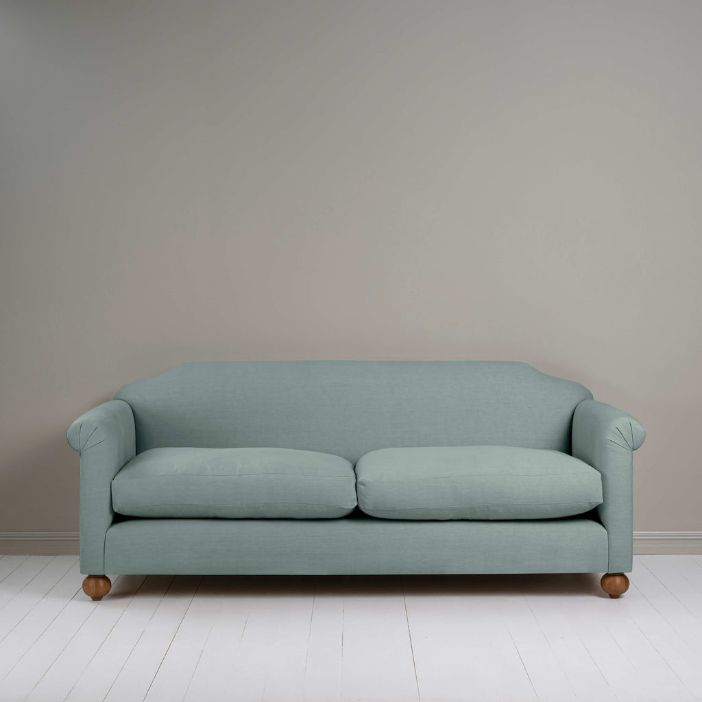  Dolittle 4 seater Sofa in Laidback Linen Mineral, Front View - Nicola Harding 