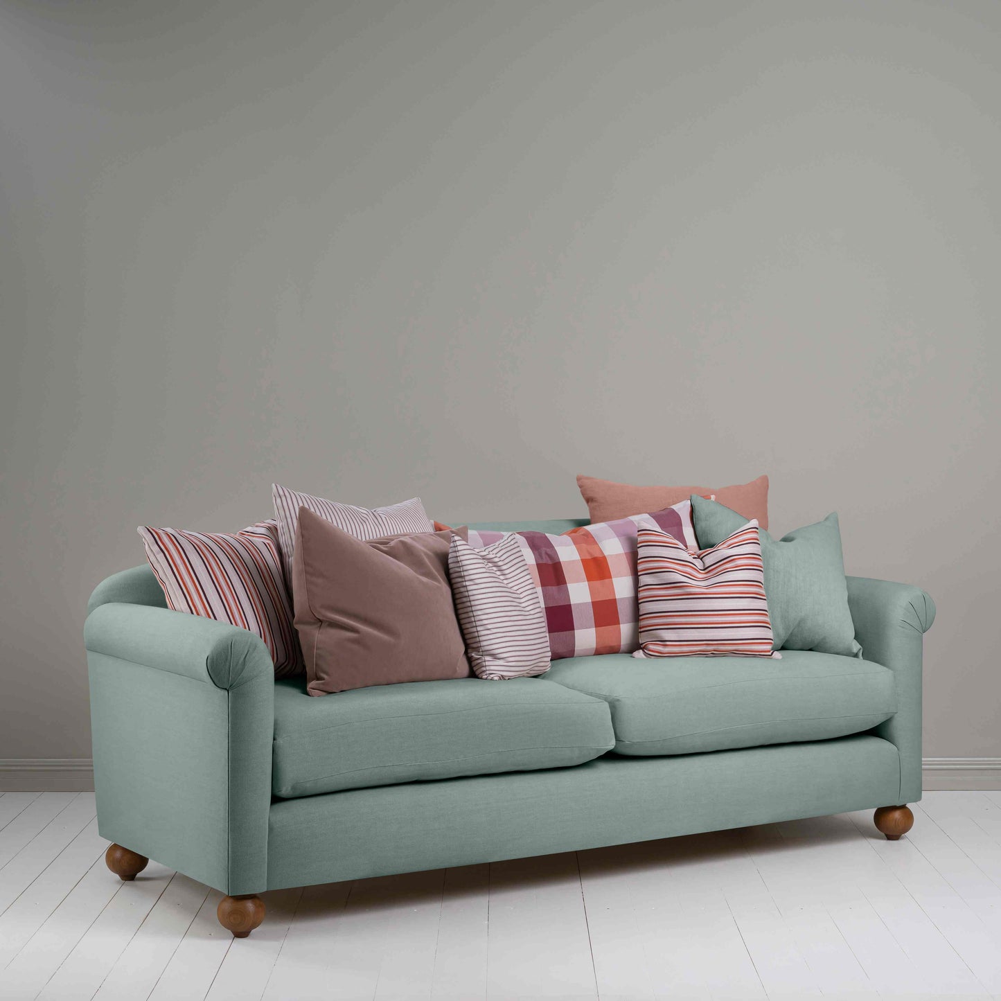 Dolittle 4 seater Sofa in Laidback Linen Mineral - Nicola Harding