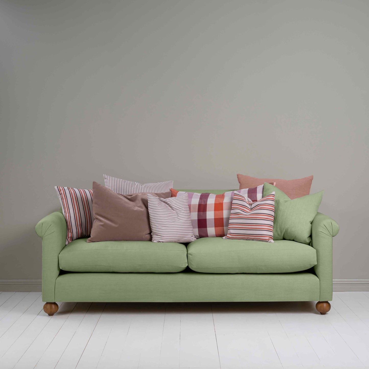 Dolittle 4 seater Sofa in Laidback Linen Moss - Nicola Harding