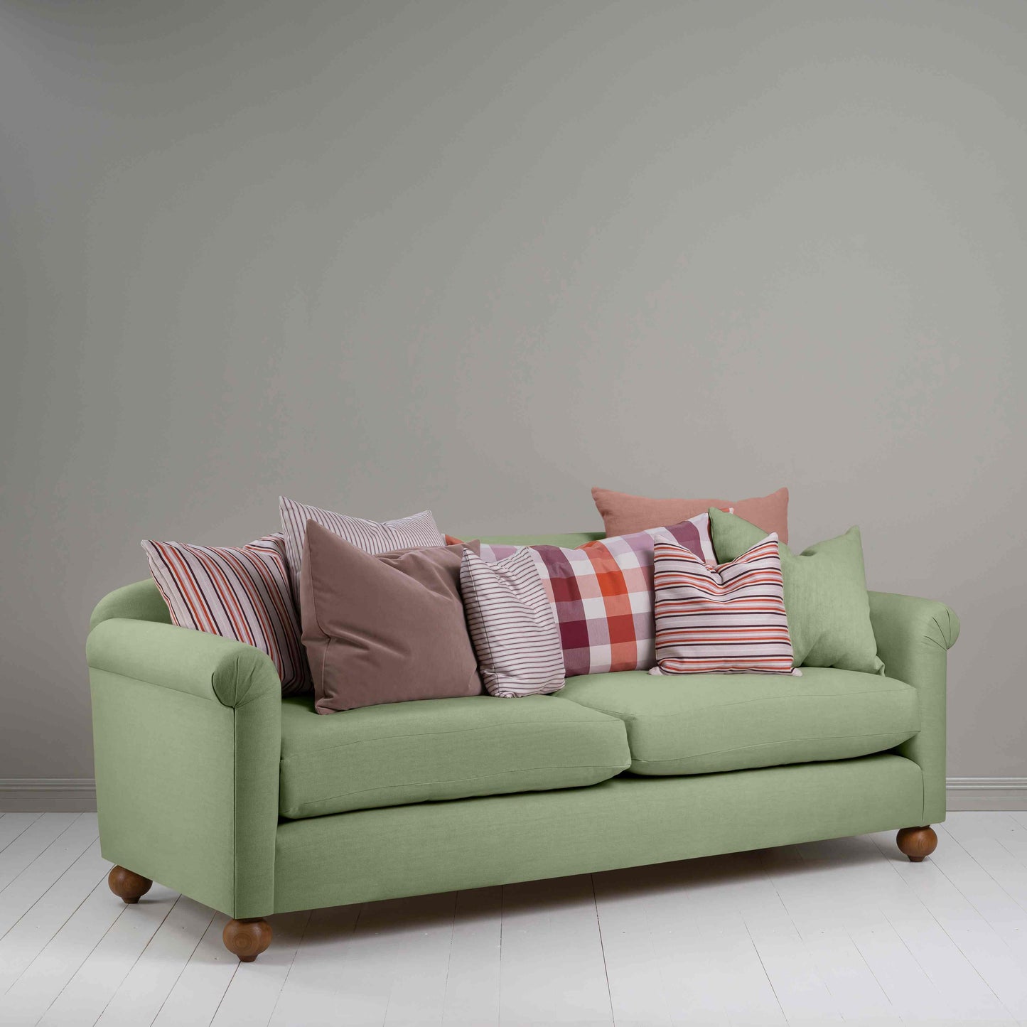 Dolittle 4 seater Sofa in Laidback Linen Moss - Nicola Harding