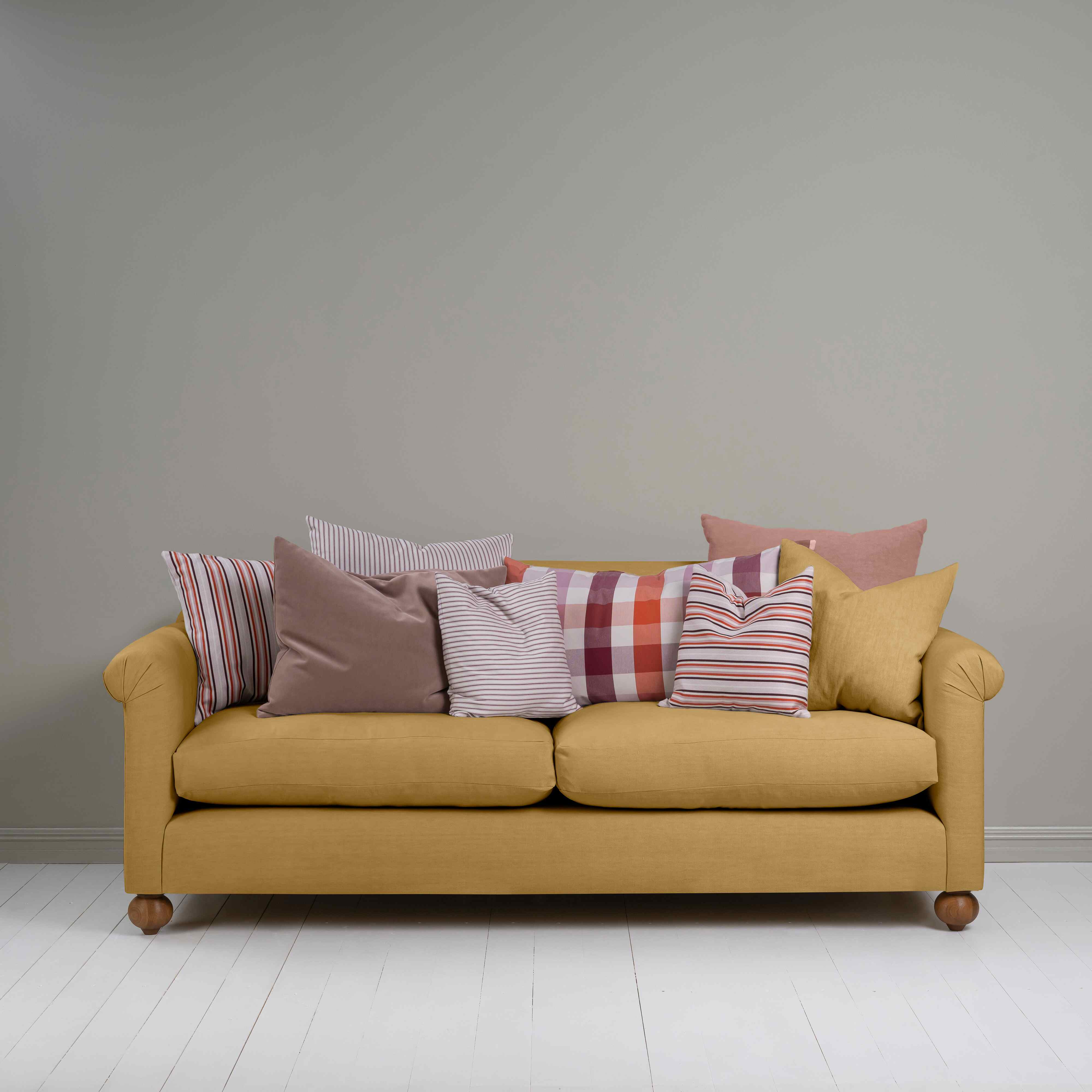  Dolittle 4 seater Sofa in Laidback Linen Ochre - Nicola Harding 