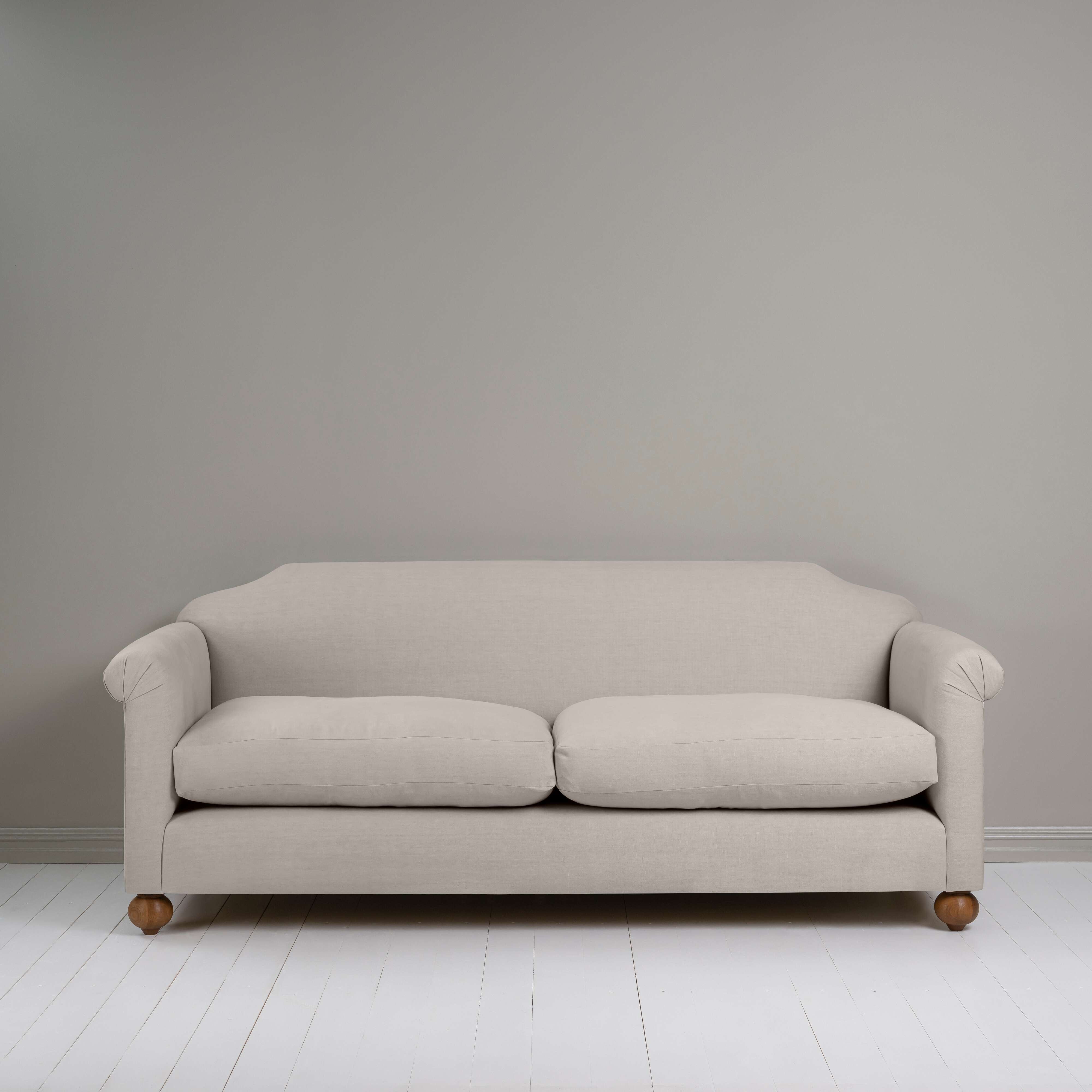  Dolittle 4 seater Sofa in Laidback Linen Pearl Grey - Nicola Harding 