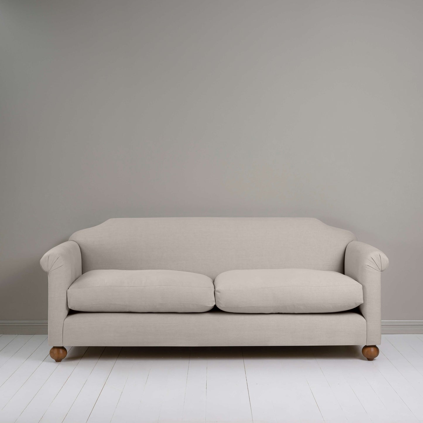 Dolittle 4 seater Sofa in Laidback Linen Pearl Grey - Nicola Harding