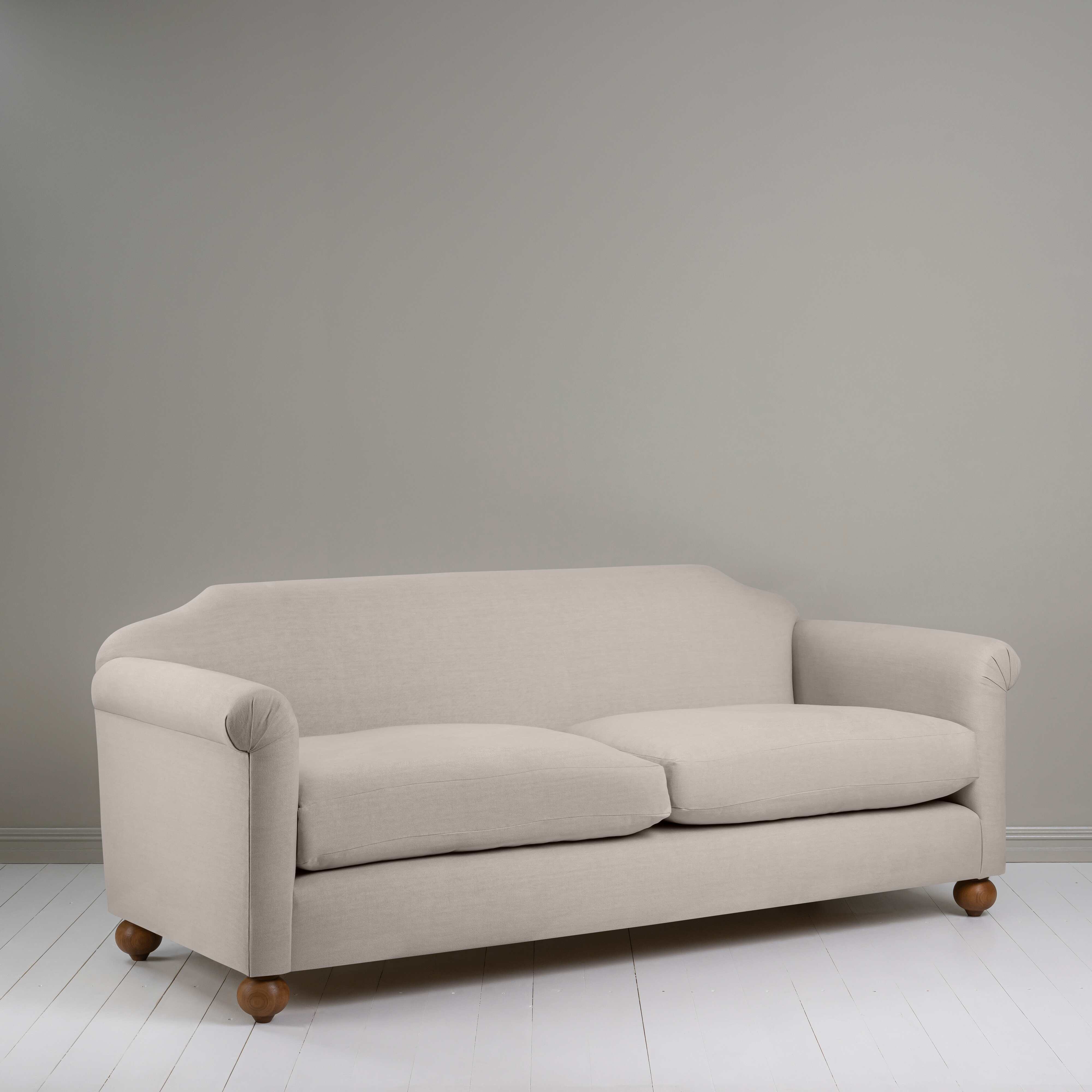  Dolittle 4 seater Sofa in Laidback Linen Pearl Grey - Nicola Harding 