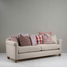  Dolittle 4 seater Sofa in Laidback Linen Pearl Grey, With Eight Aesthetic Cushions - Nicola Harding 