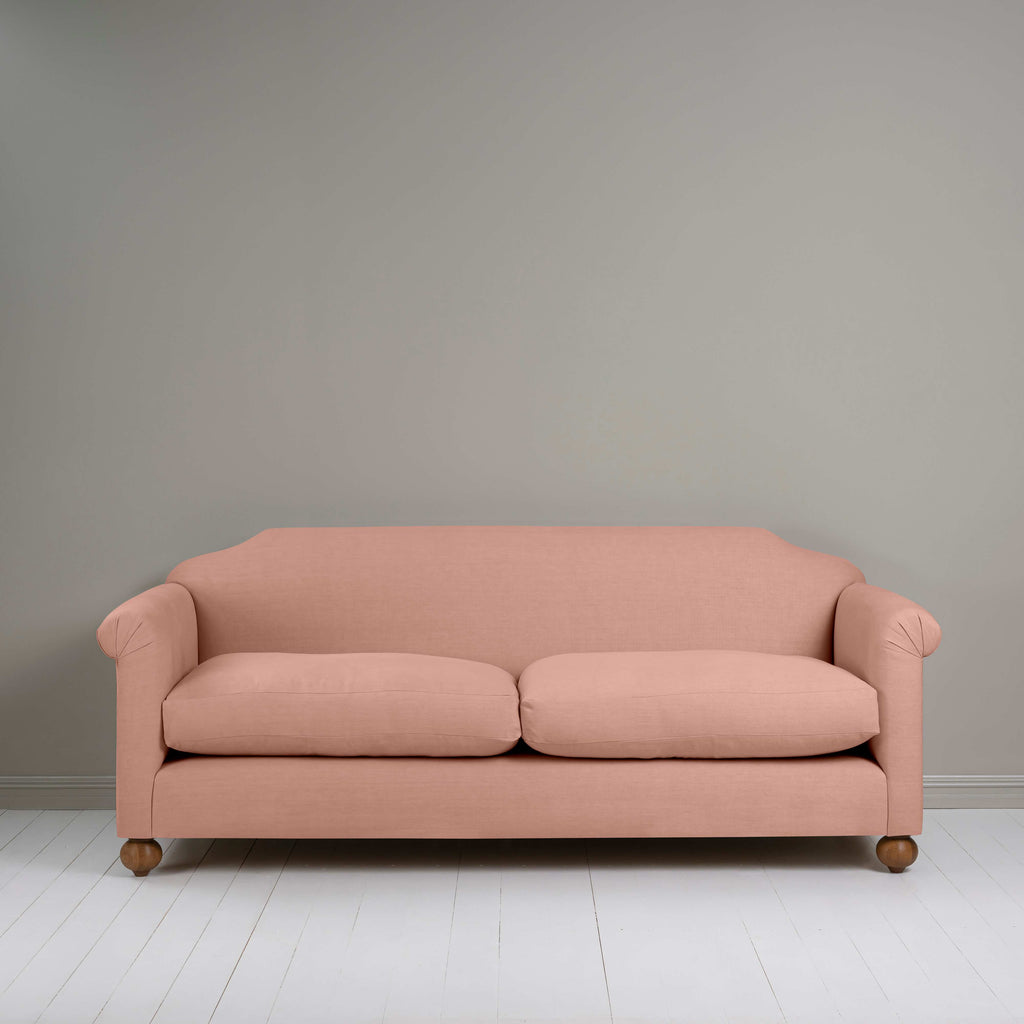  Dolittle 4 seater Sofa in Laidback Linen Roseberry, Front View - Nicola Harding 