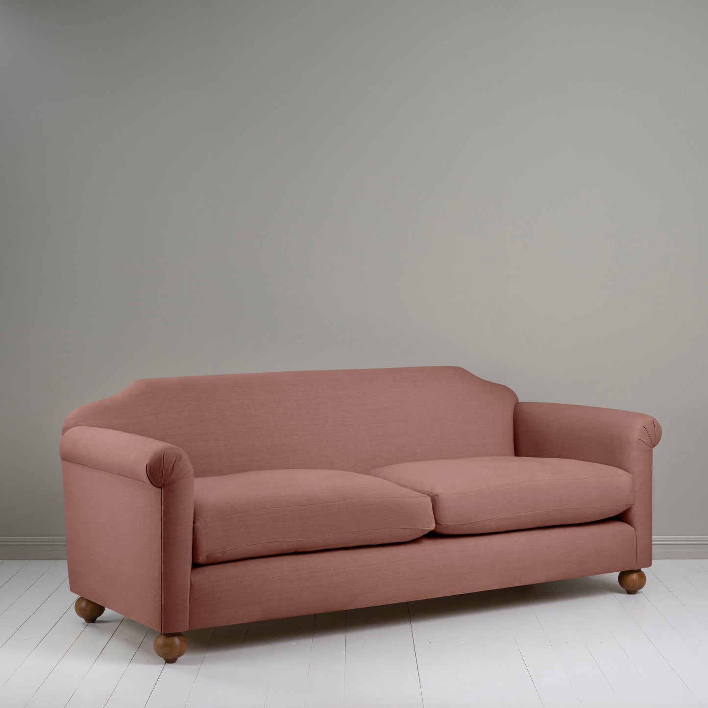 Dolittle 4 seater Sofa in Laidback Linen Sweet Briar - Nicola Harding