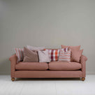  Dolittle 4 seater Sofa in Laidback Linen Sweet Briar, With Eight Aesthetic NiX Cushions - Nicola Harding 