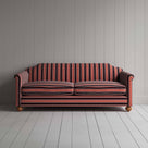  Dolittle 4 Seater Sofa in Regatta Cotton, Flame, Front View - Nicola Harding 