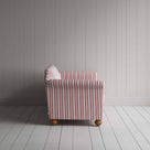  Dolittle 4 Seater Sofa in Slow Lane Cotton Linen, Berry, Side View - Nicola Harding 