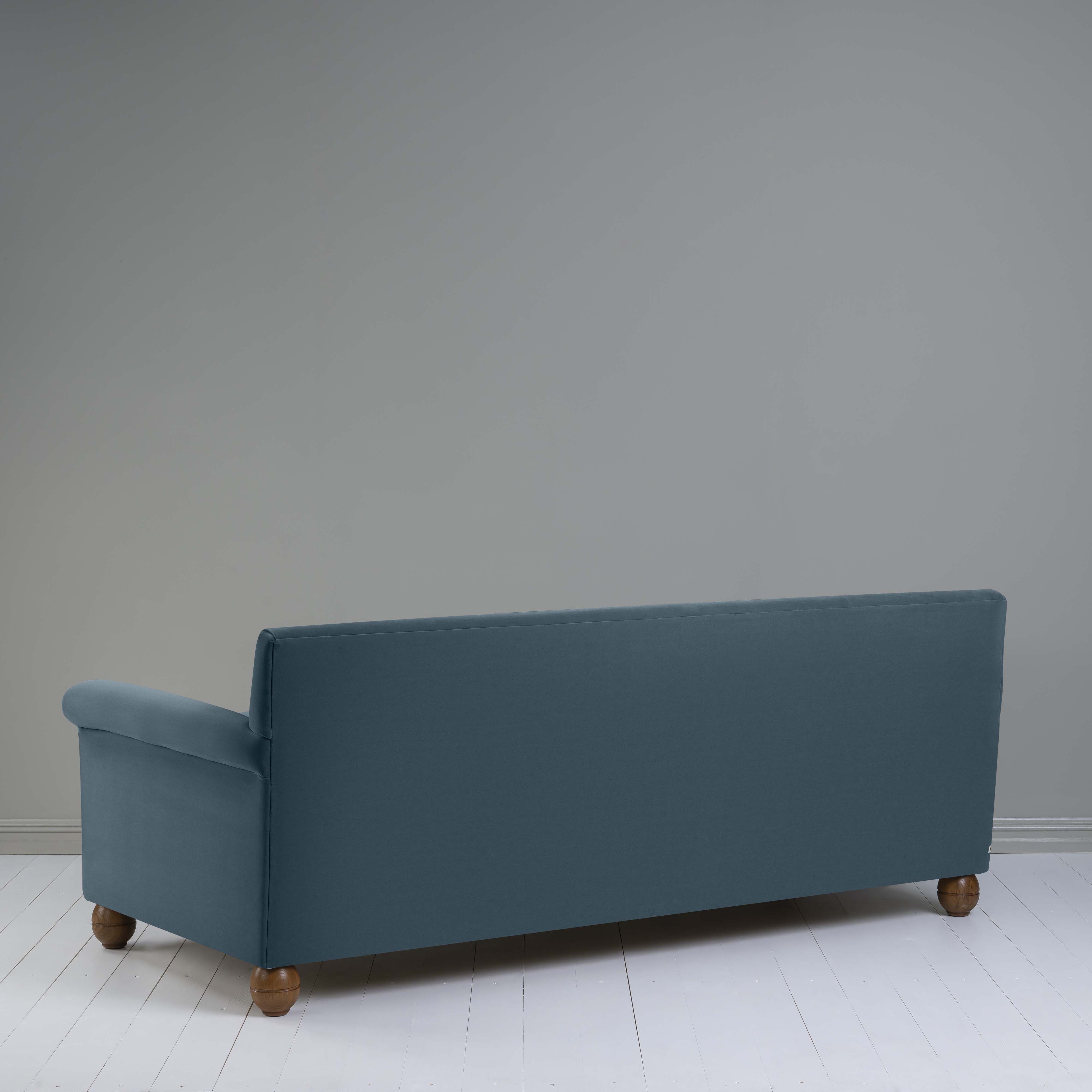  Idler 4 seater sofa in Intelligent Velvet Aegean - Nicola Harding 