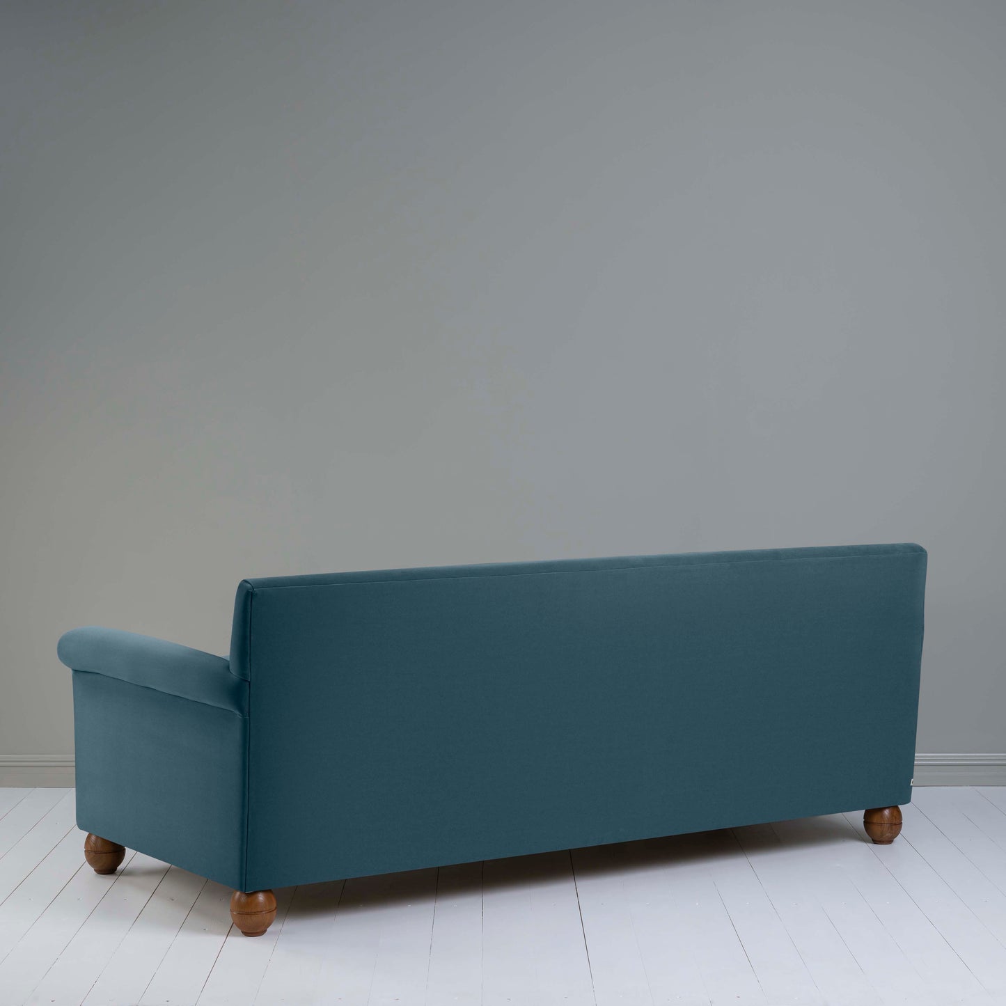 Idler 4 seater sofa in Intelligent Velvet Aegean - Nicola Harding