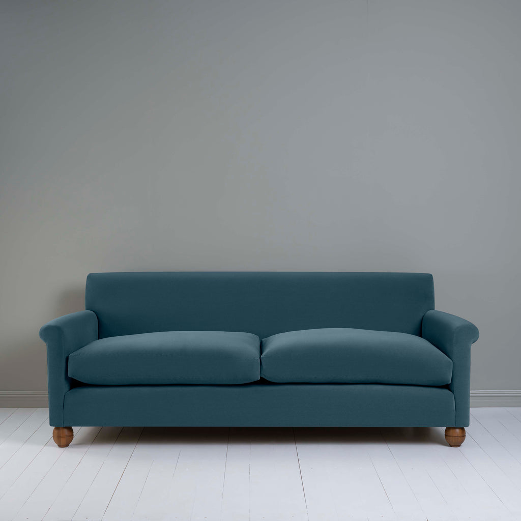  Idler 4 seater sofa in Intelligent Velvet Aegean - Nicola Harding 