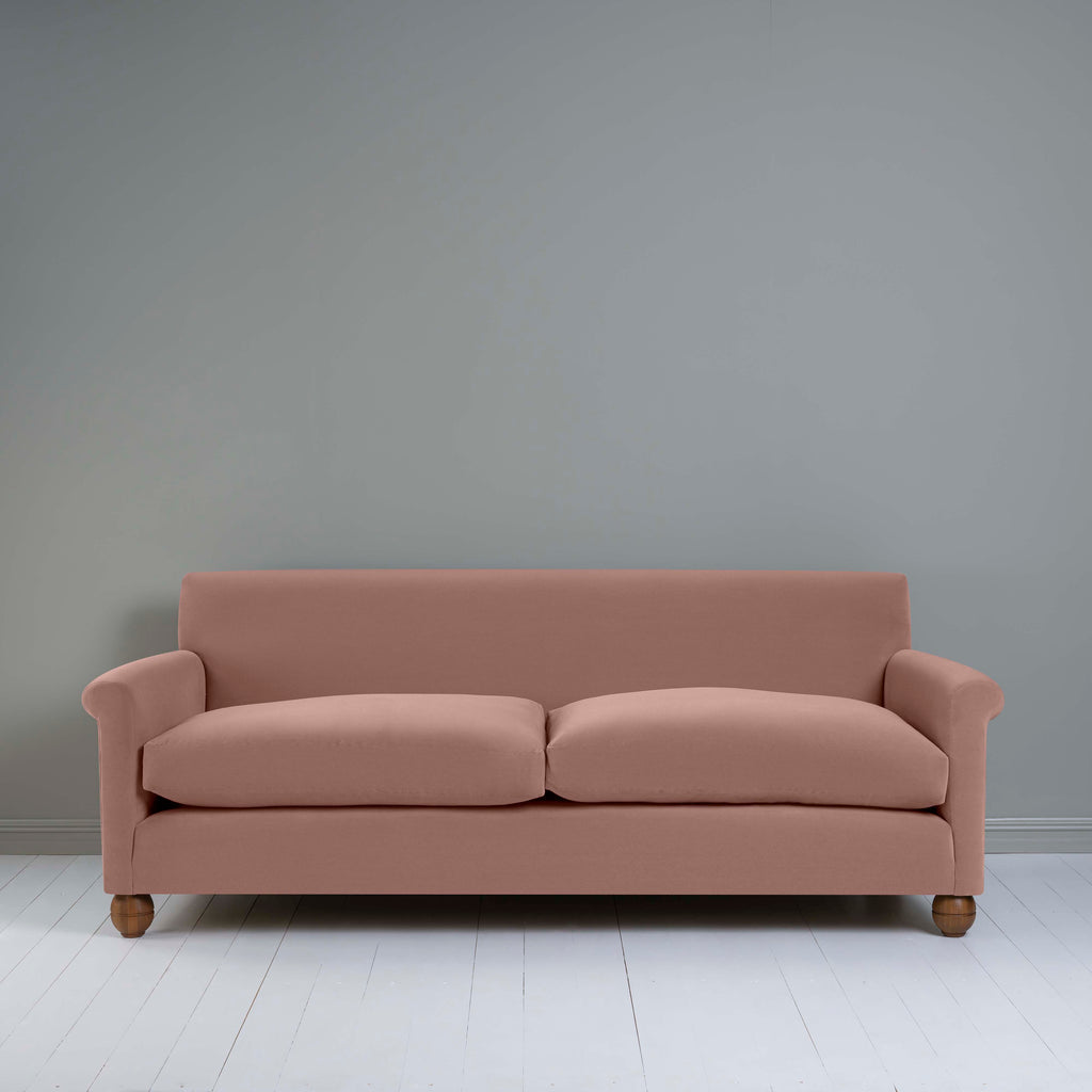  Idler 4 seater sofa in Intelligent Velvet Dusky Pink - Nicola Harding 