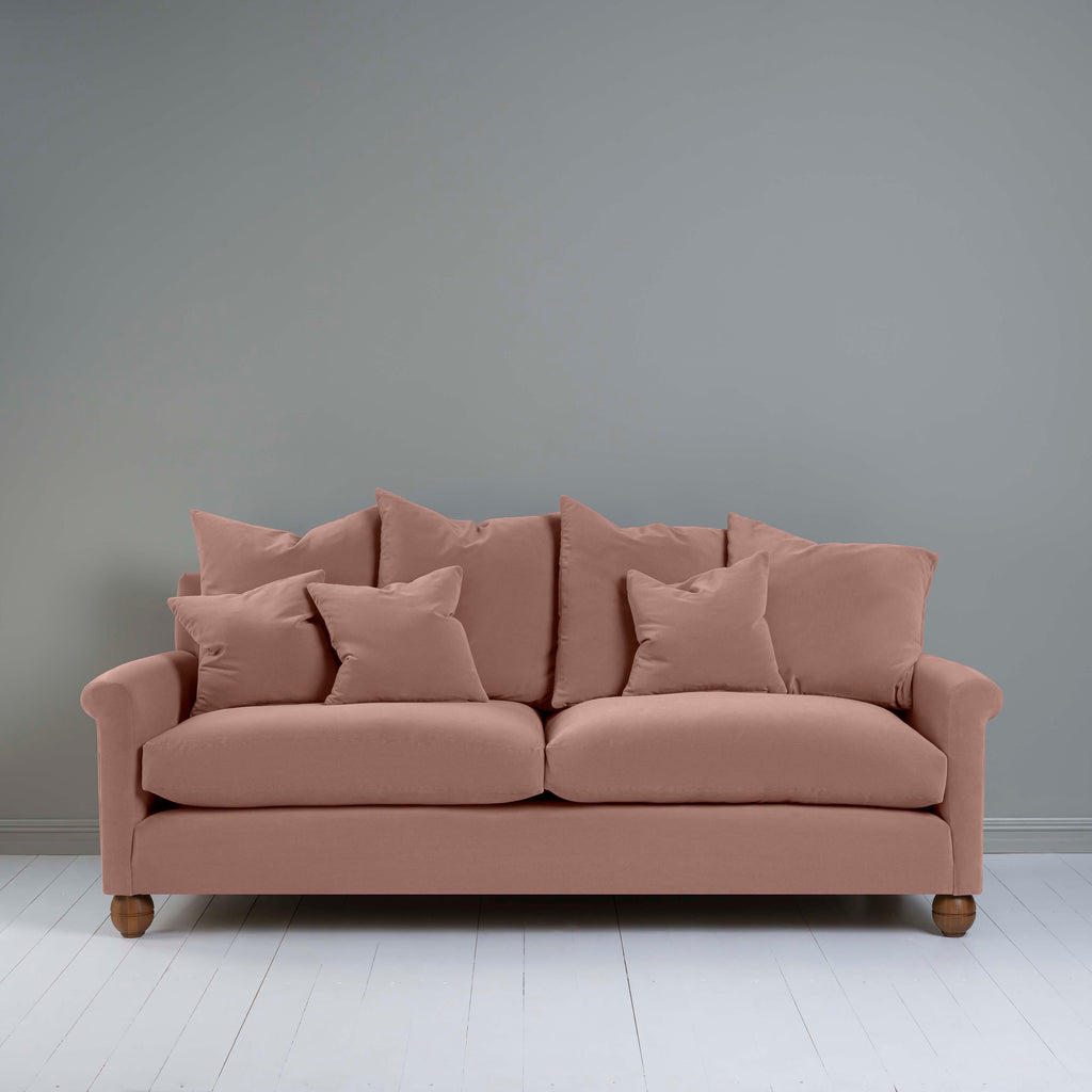  Idler 4 seater sofa in Intelligent Velvet Dusky Pink - Nicola Harding 