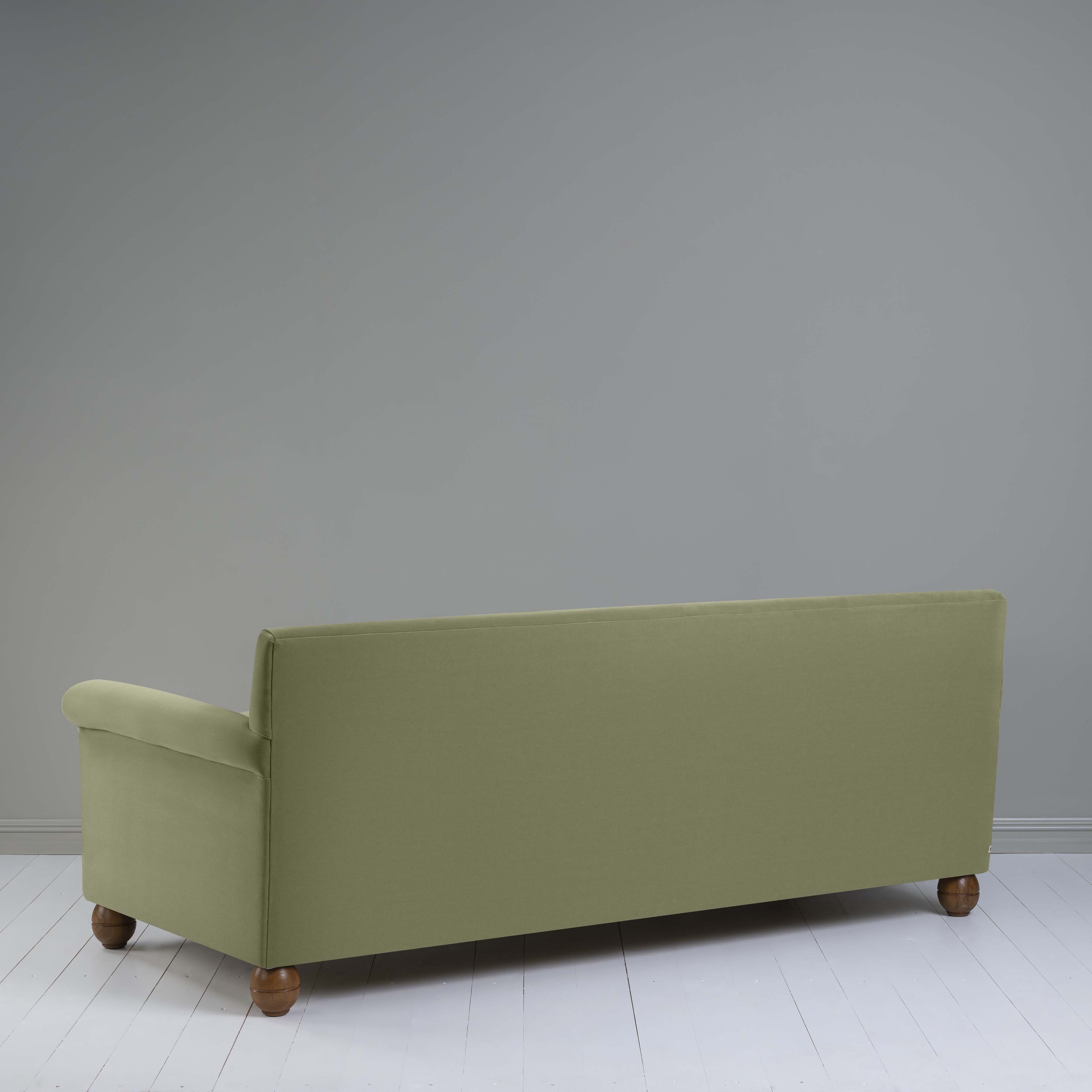  Idler 4 seater sofa in Intelligent Velvet Green Tea - Nicola Harding 