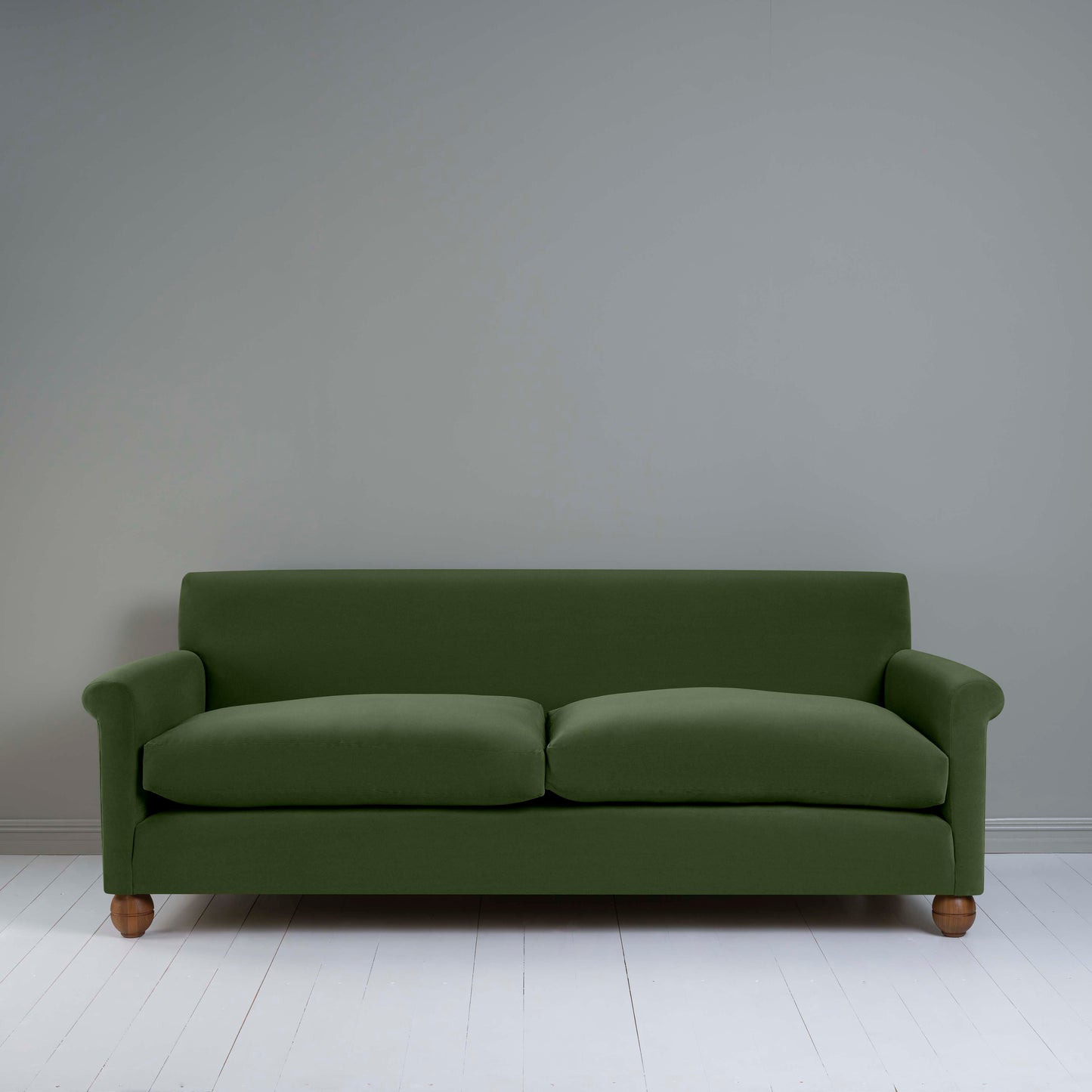 Idler 4 seater sofa in Intelligent Velvet Juniper - Nicola Harding