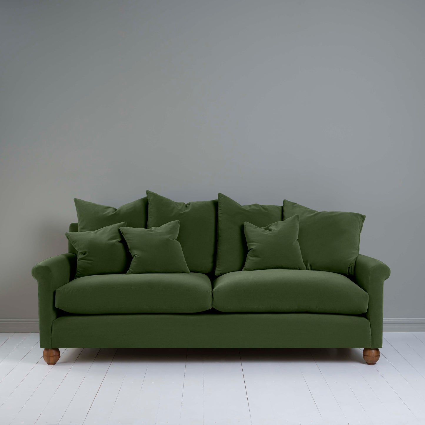 Idler 4 seater sofa in Intelligent Velvet Juniper - Nicola Harding