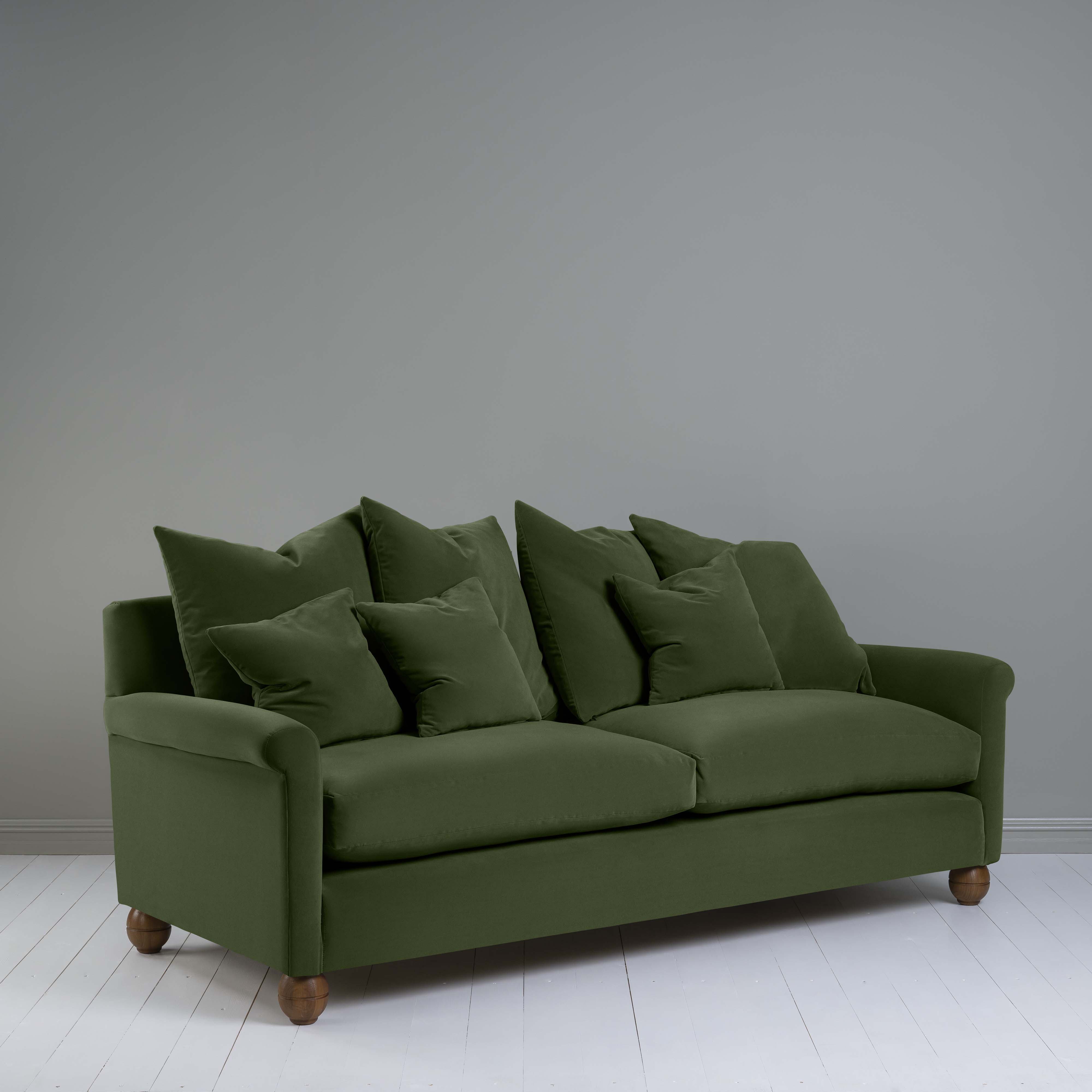  Idler 4 seater sofa in Intelligent Velvet Juniper - Nicola Harding 