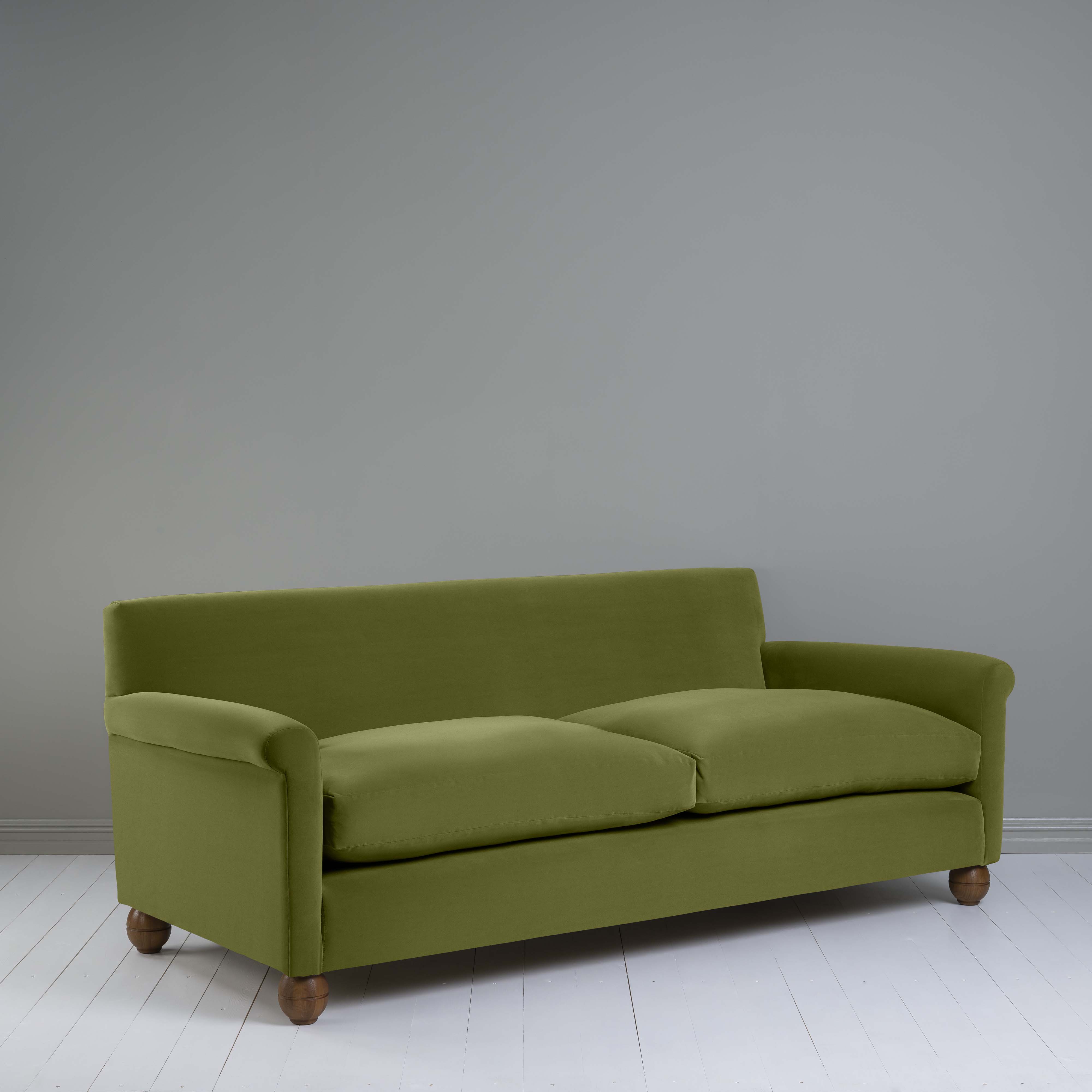  Idler 4 seater sofa in Intelligent Velvet Lawn - Nicola Harding 