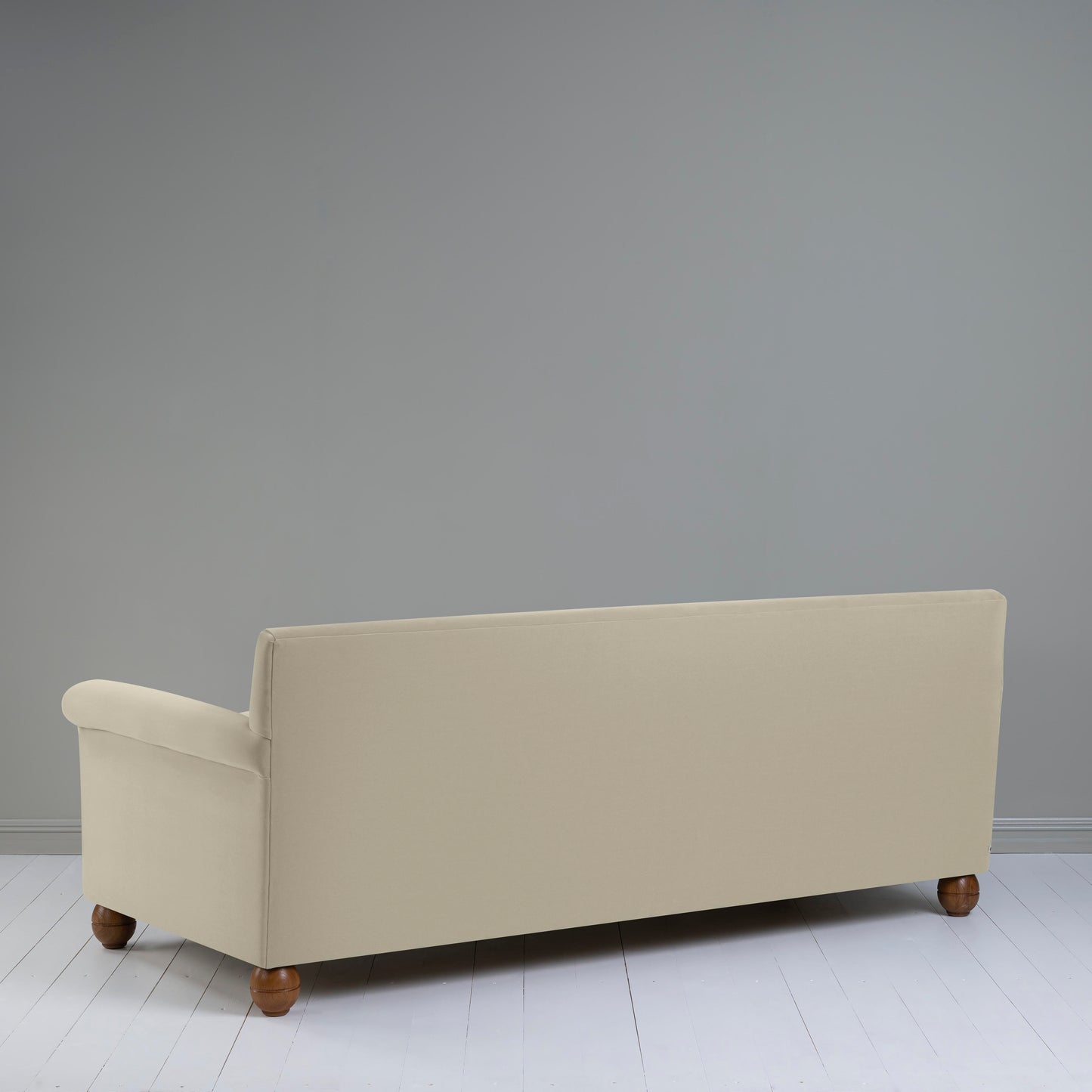 Idler 4 seater sofa in Intelligent Velvet Moonstone - Nicola Harding