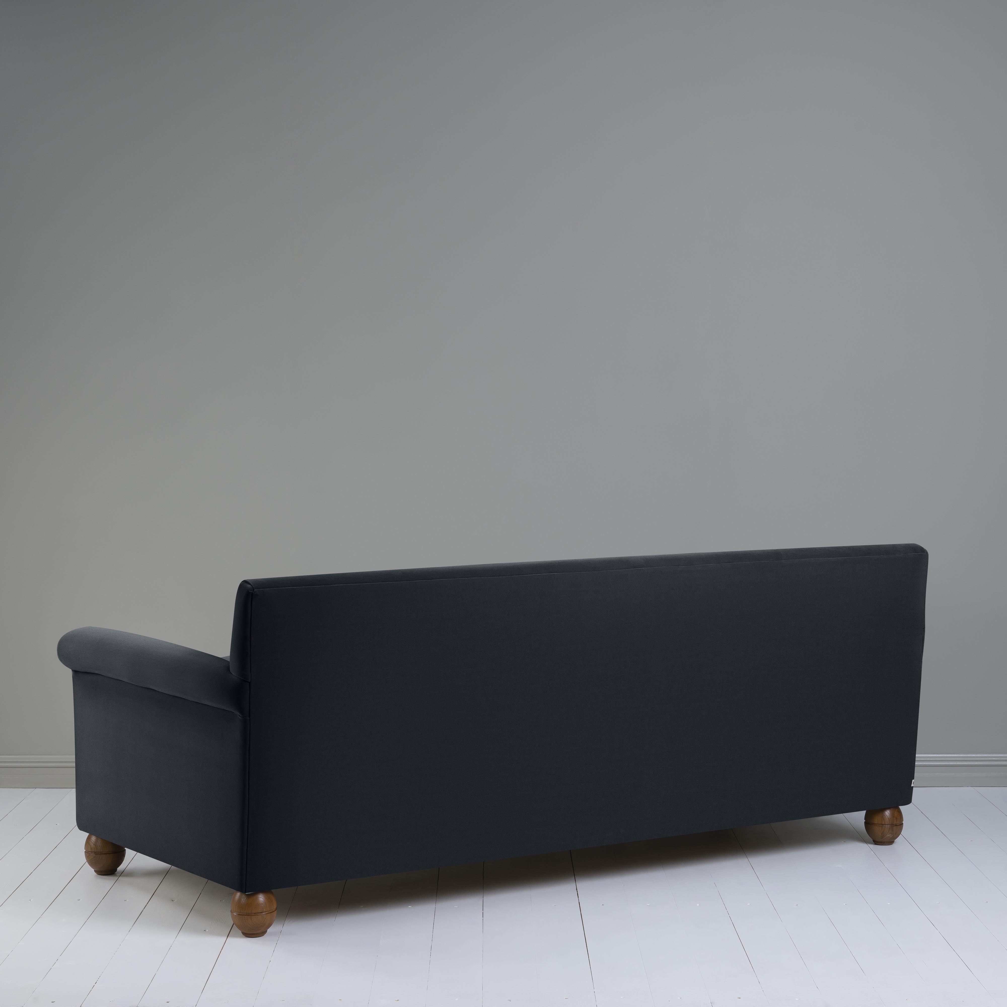  Idler 4 seater sofa in Intelligent Velvet Onyx - Nicola Harding 