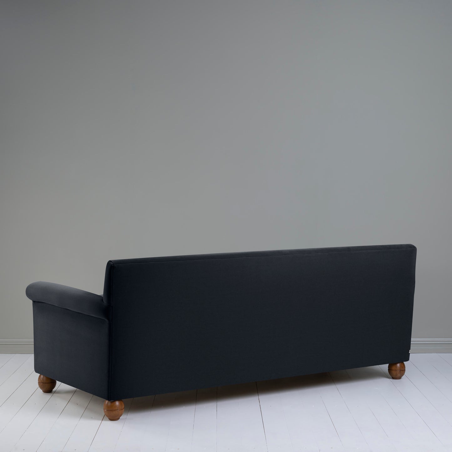 Idler 4 seater sofa in Intelligent Velvet Onyx - Nicola Harding