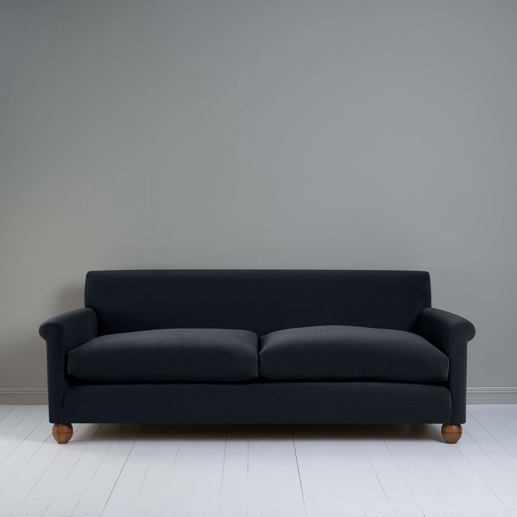  Idler 4 seater sofa in Intelligent Velvet Onyx - Nicola Harding 