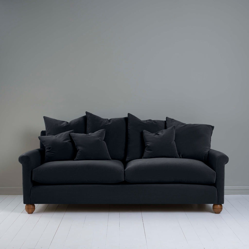  Idler 4 seater sofa in Intelligent Velvet Onyx - Nicola Harding 