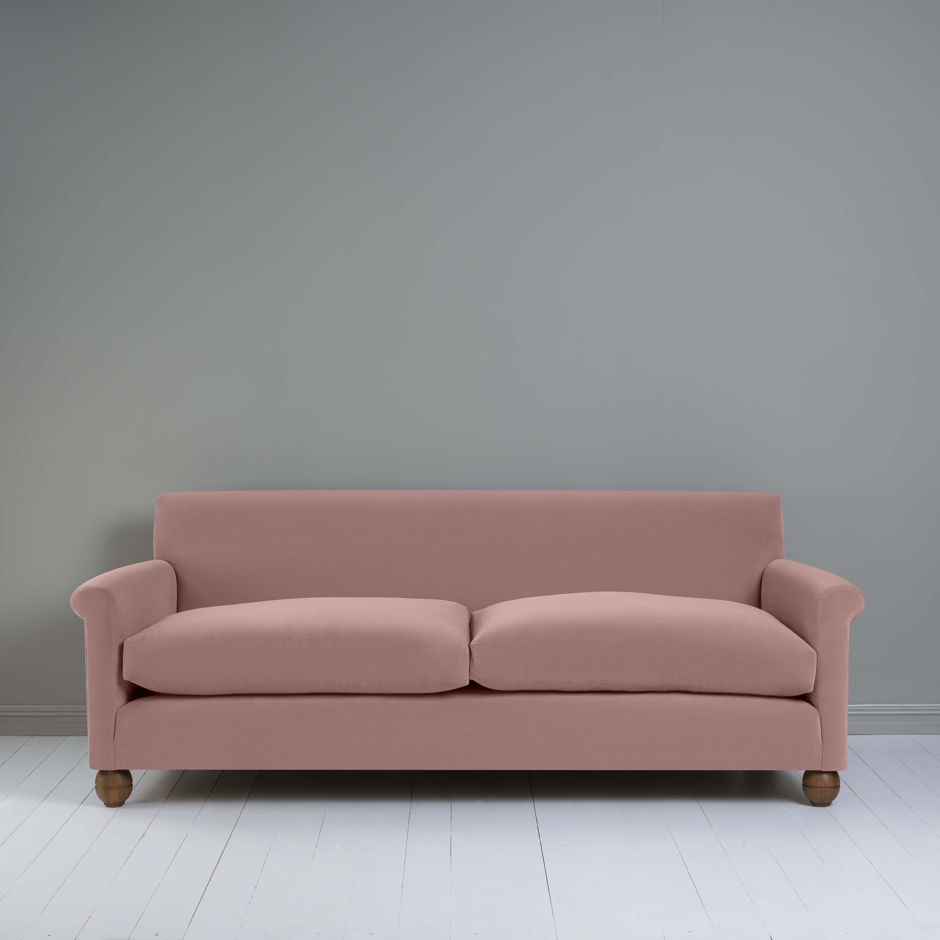  Idler 4 seater sofa in Intelligent Velvet Rose - Nicola Harding 