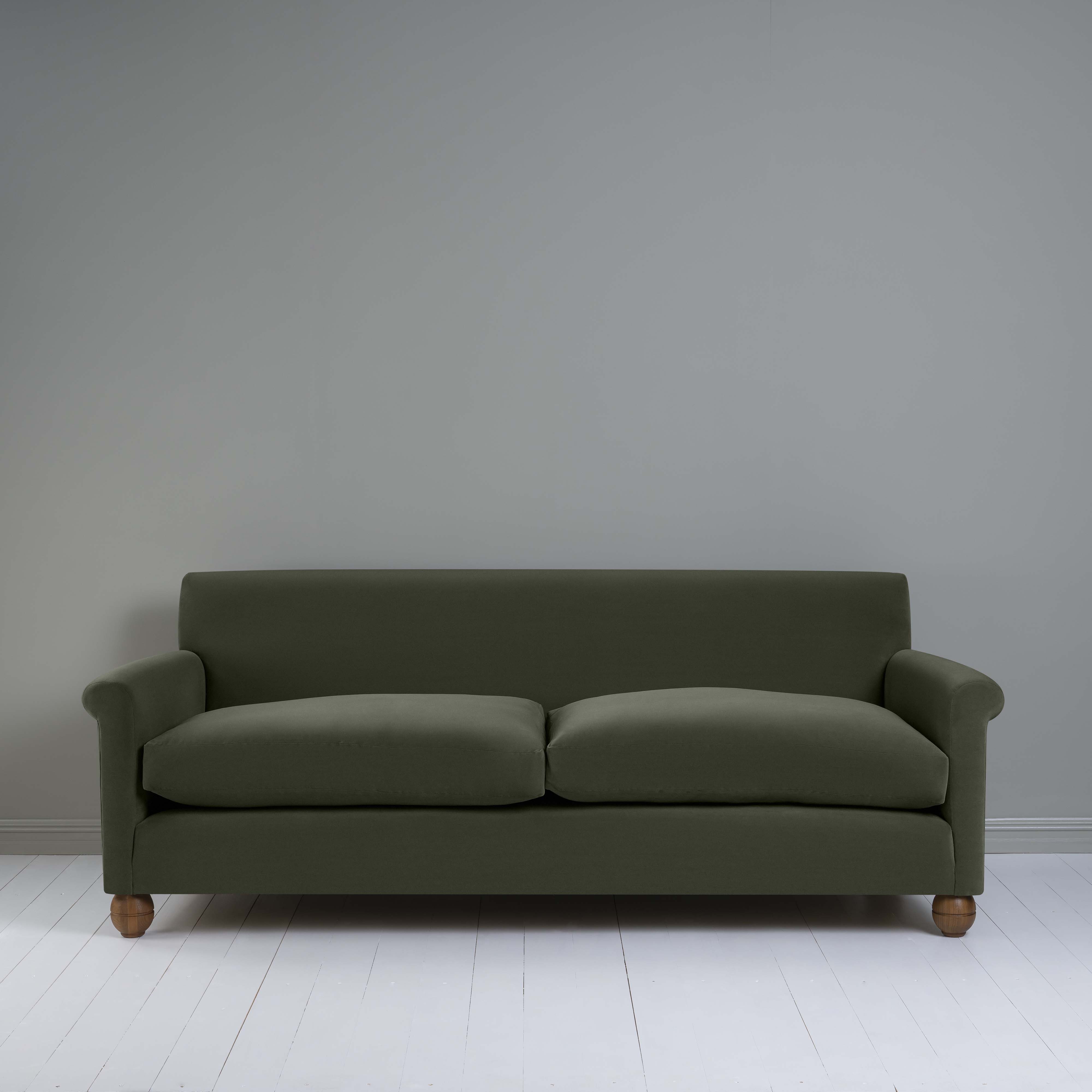  Idler 4 seater sofa in Intelligent Velvet Seaweed - Nicola Harding 