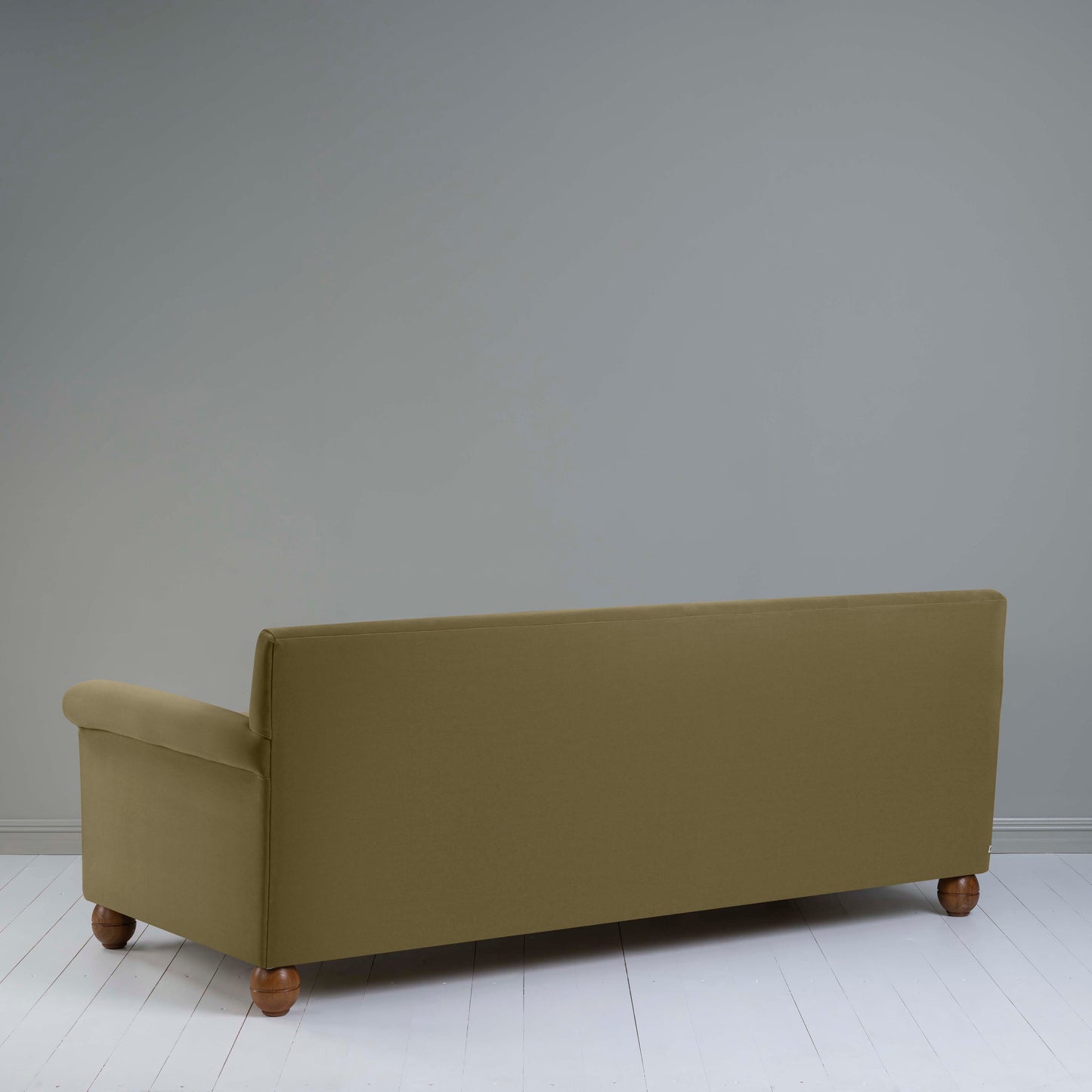 Idler 4 seater sofa in Intelligent Velvet Sepia - Nicola Harding