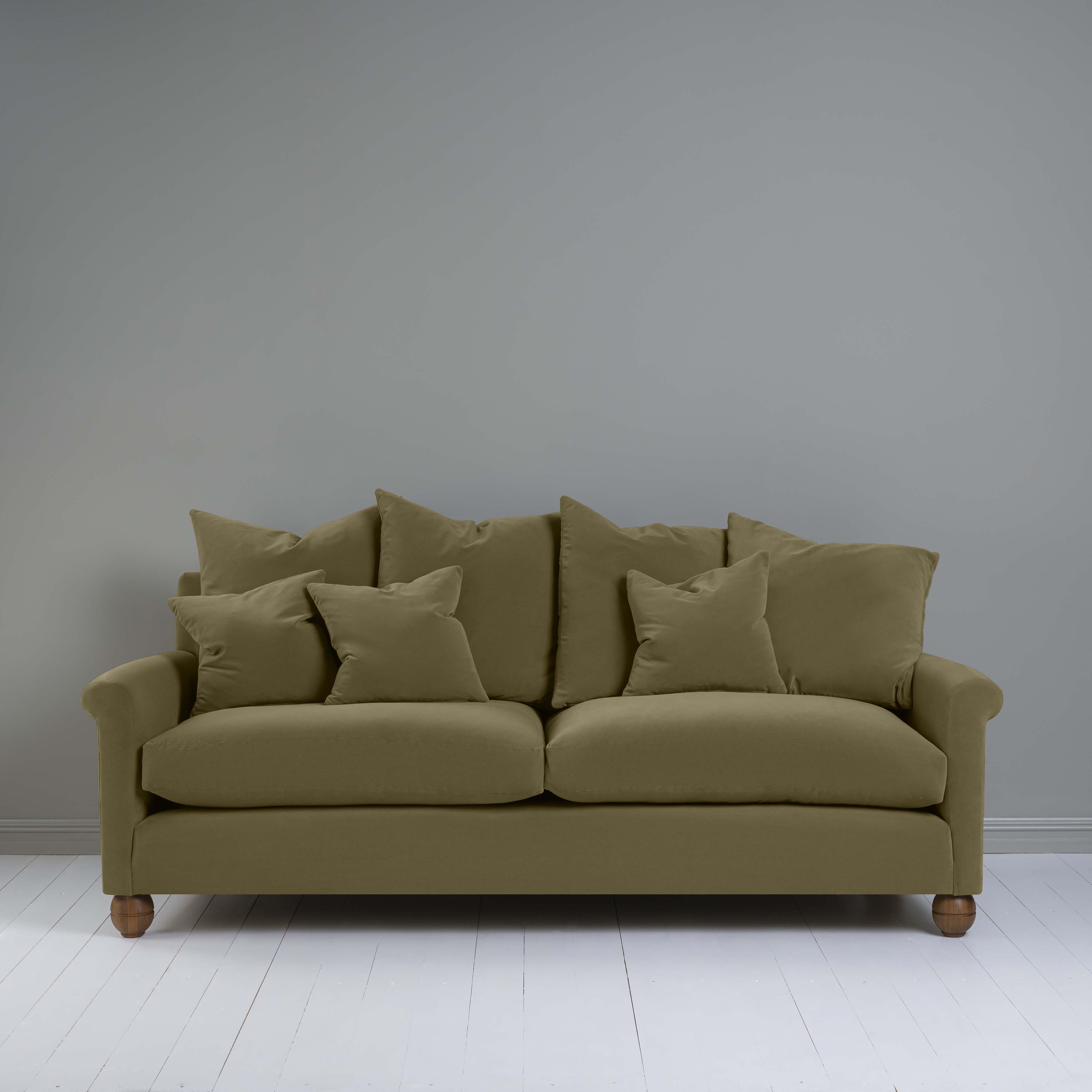  Idler 4 seater sofa in Intelligent Velvet Sepia - Nicola Harding 