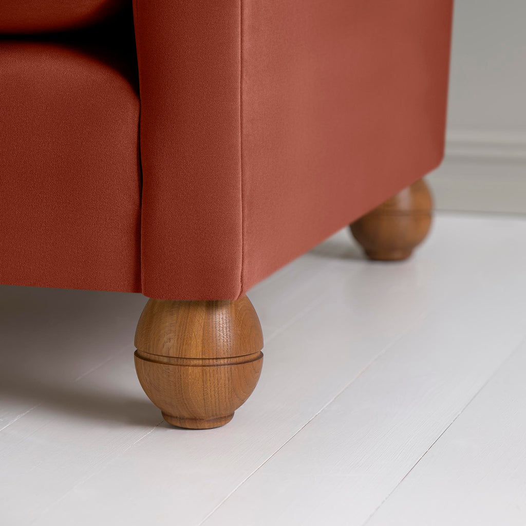  Idler 4 seater sofa in Intelligent Velvet Sienna - Nicola Harding 