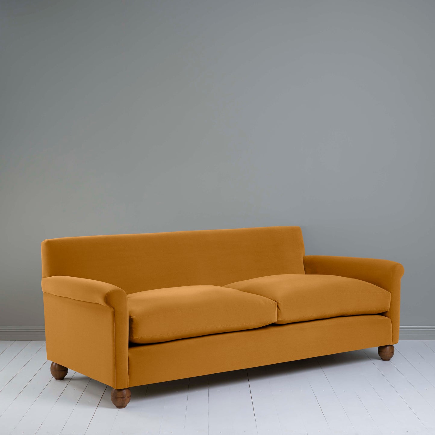 Idler 4 seater sofa in Intelligent Velvet Spice - Nicola Harding