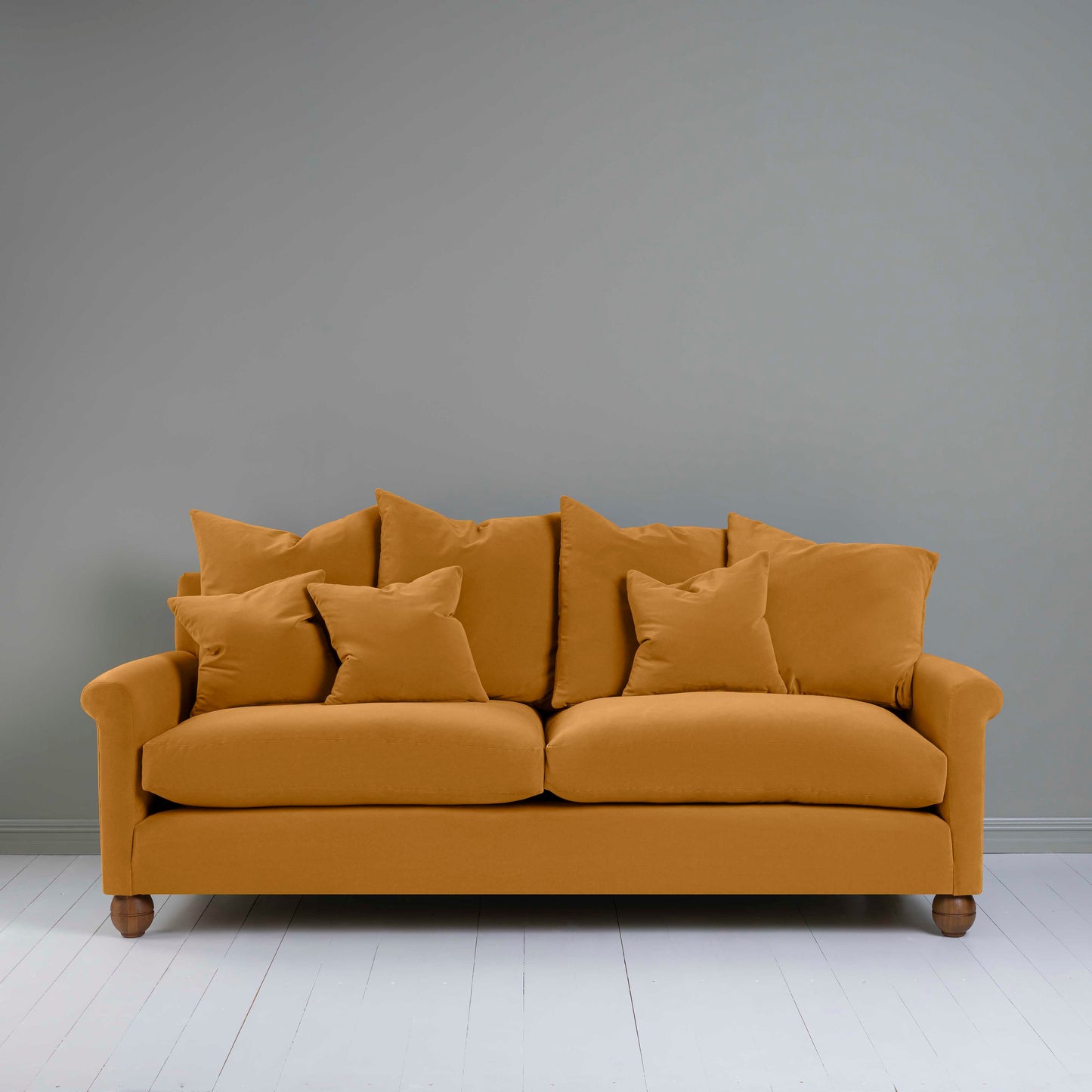 Idler 4 seater sofa in Intelligent Velvet Spice - Nicola Harding