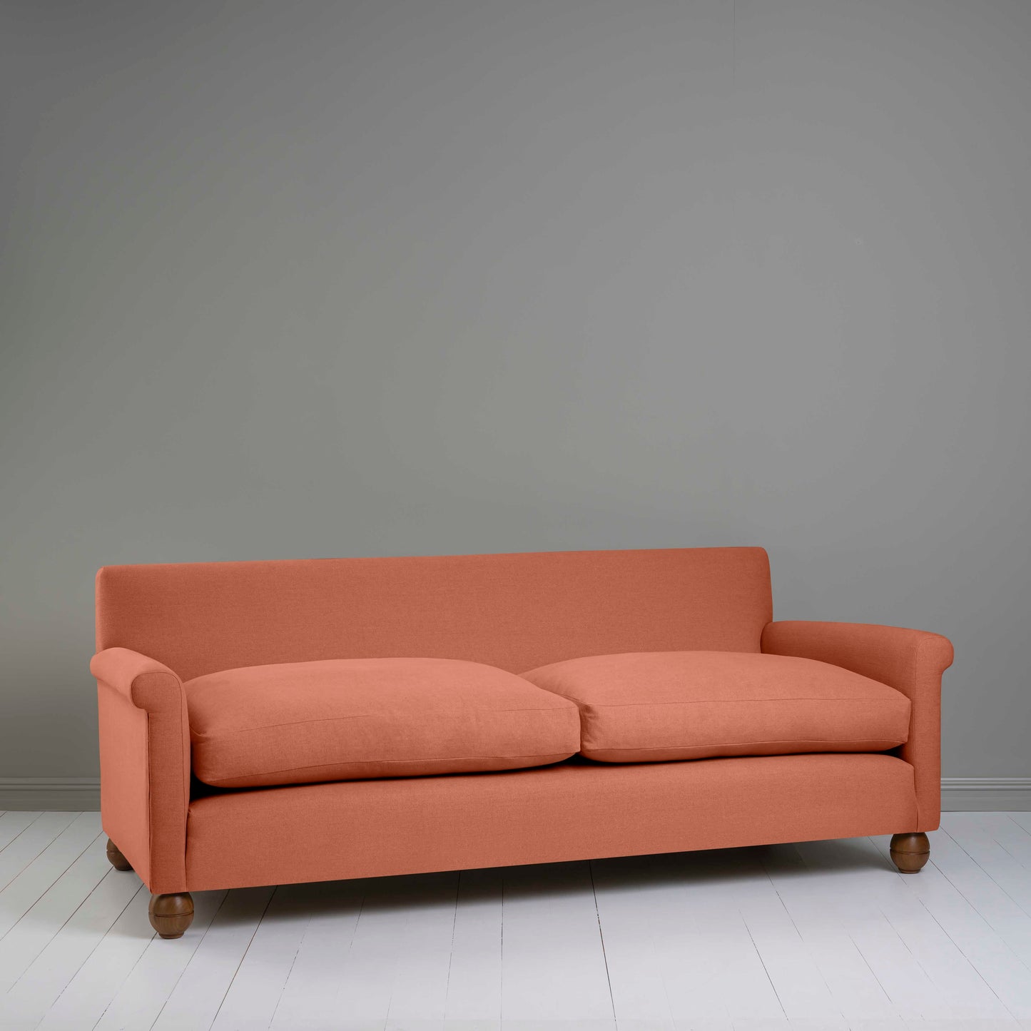 Idler 4 seater sofa in Laidback Linen Cayenne - Nicola Harding