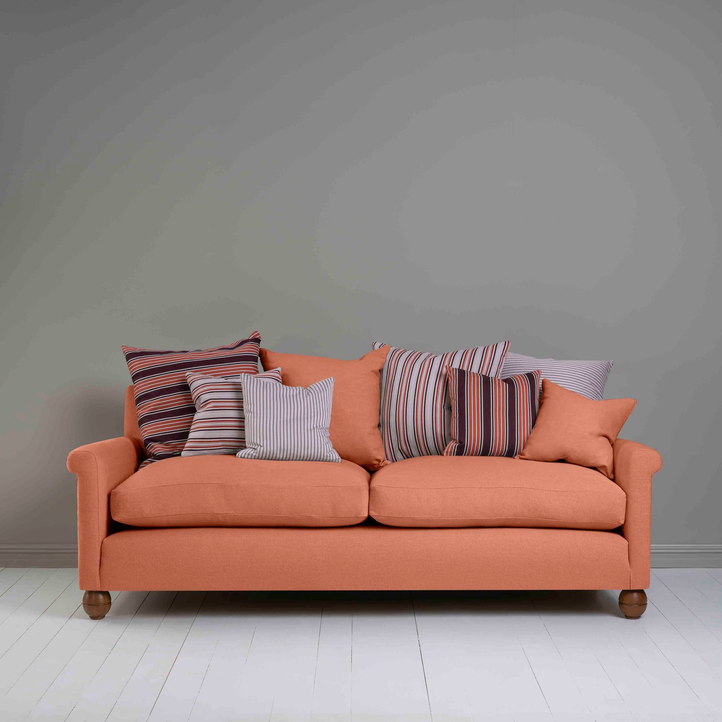 Idler 4 seater sofa in Laidback Linen Cayenne - Nicola Harding