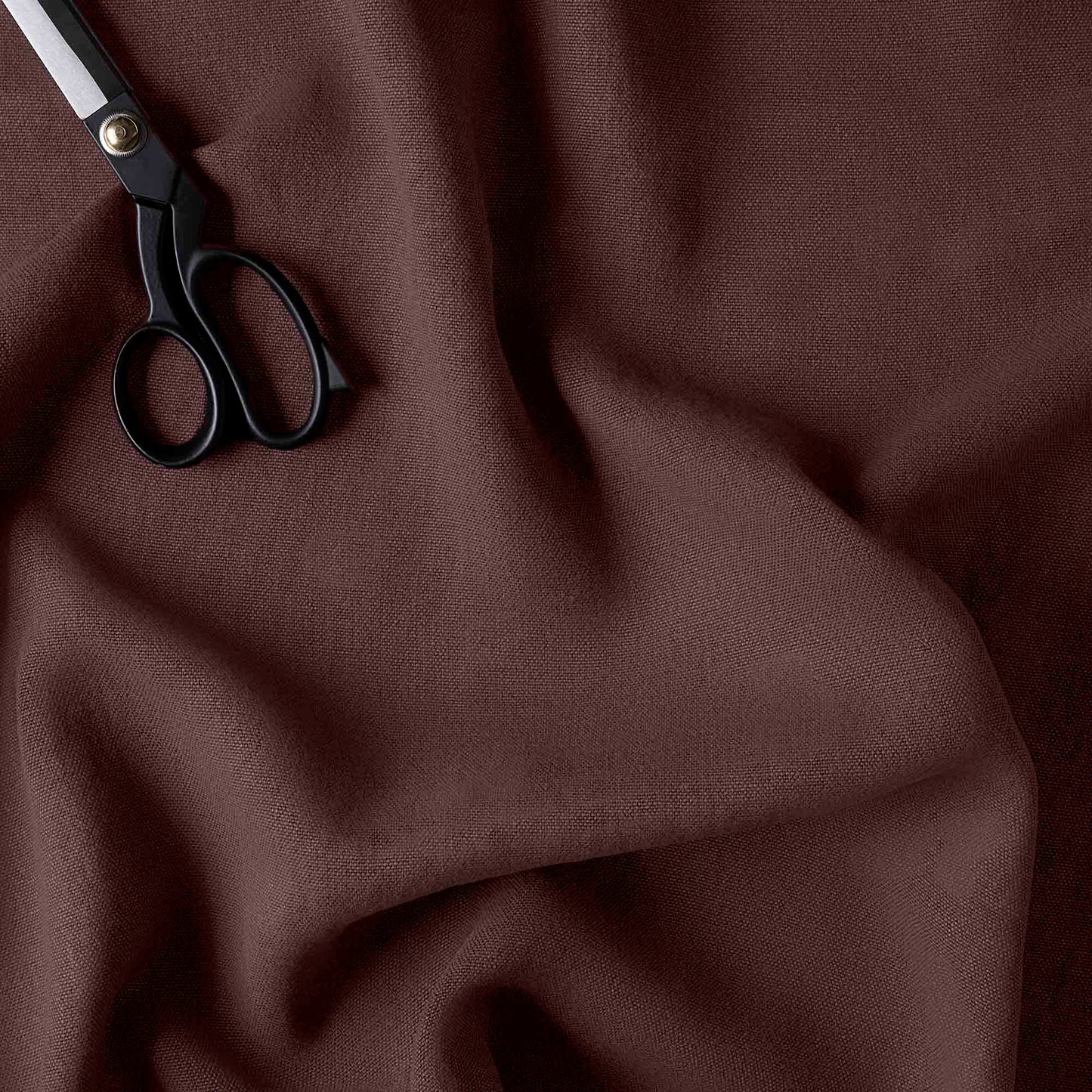 Laidback Linen Damson Fabric With Scissor - Nicola Harding  & Co.