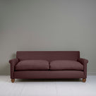  Front View 4 seater sofa in Laidback Linen Damson - Nicola Harding & Co. 