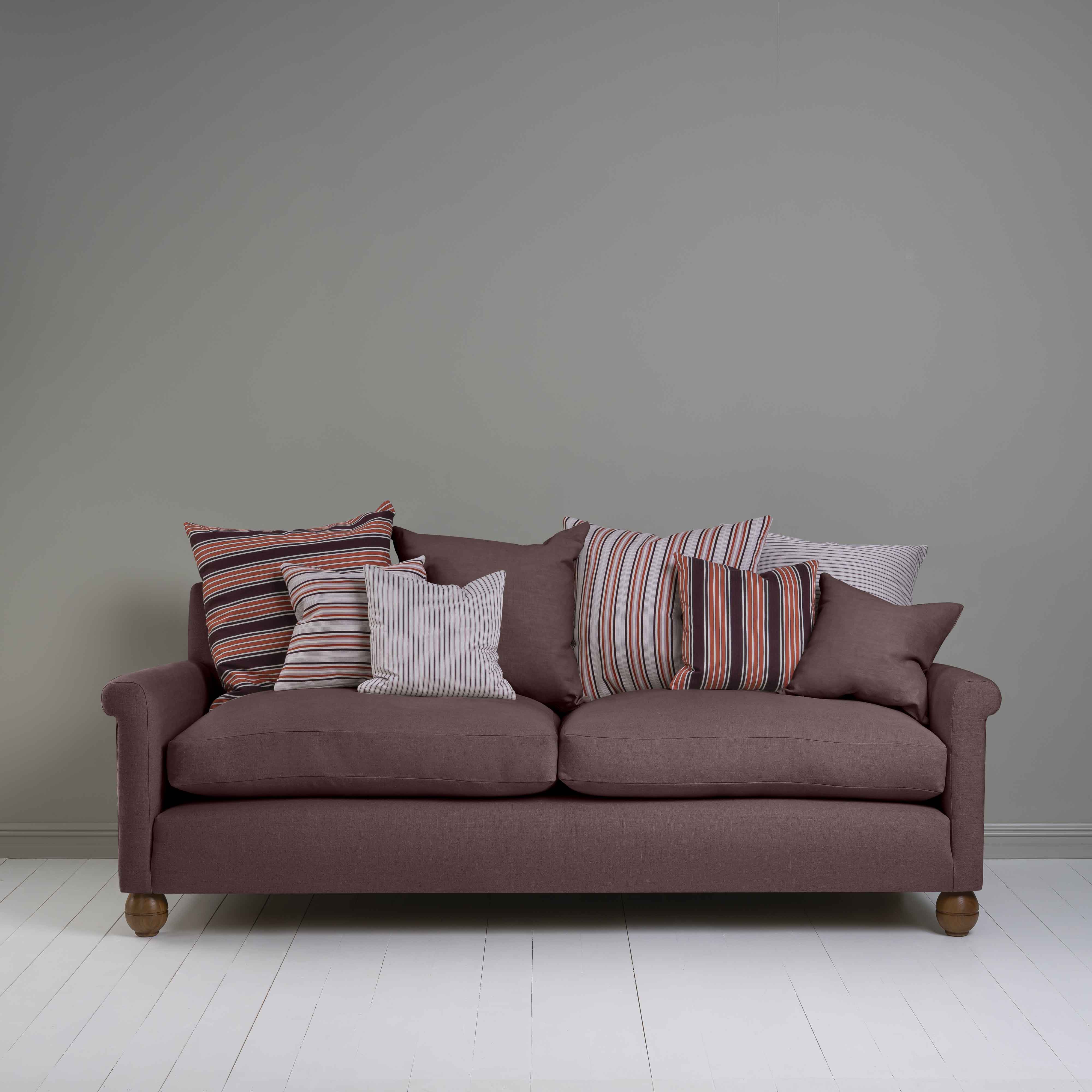  Idler 4 seater sofa in Laidback Linen Damson - Nicola Harding 