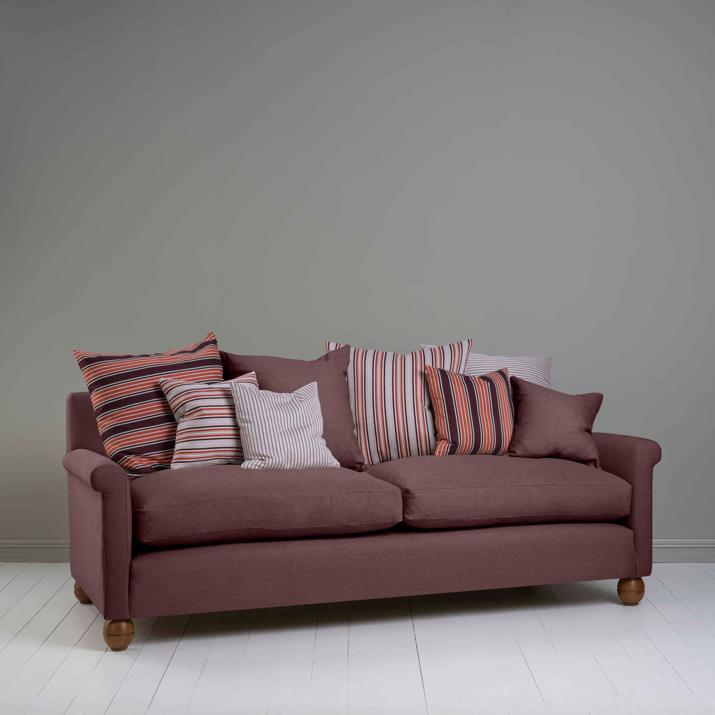  Idler 4 seater sofa in Laidback Linen Damson - Nicola Harding 