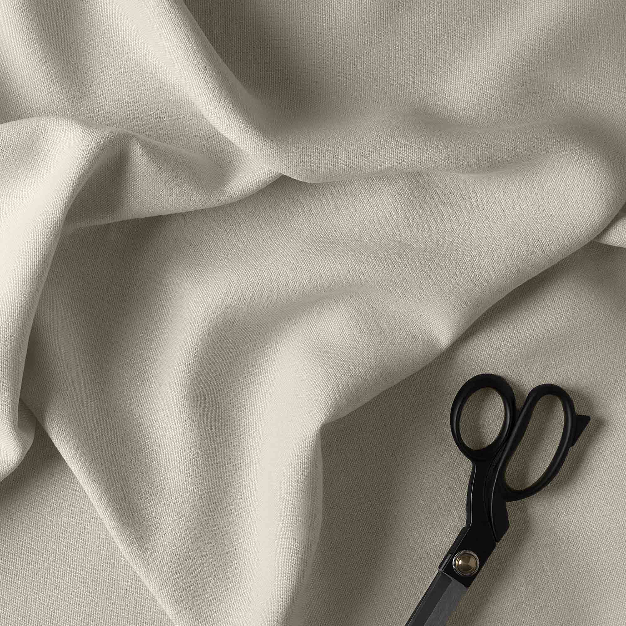  Laidback Linen Fabric in Dove With Scissor - Nicola Harding 