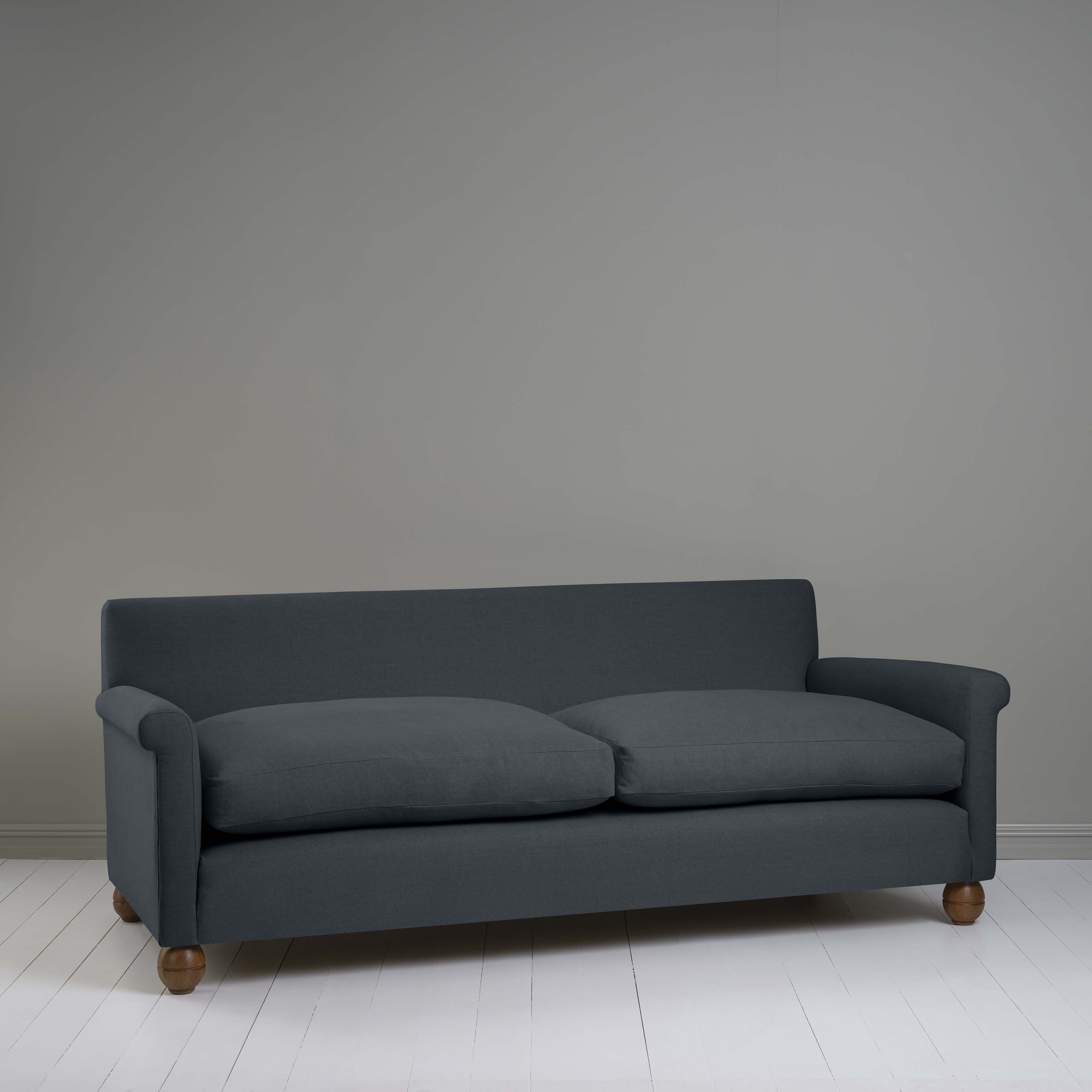  Idler 4 seater sofa in Laidback Linen Midnight - Nicola Harding 