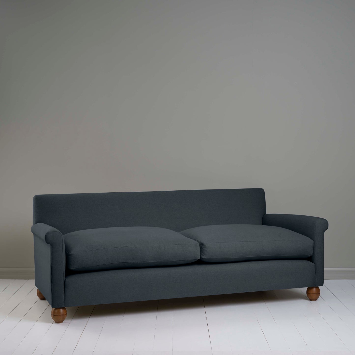 Idler 4 seater sofa in Laidback Linen Midnight - Nicola Harding