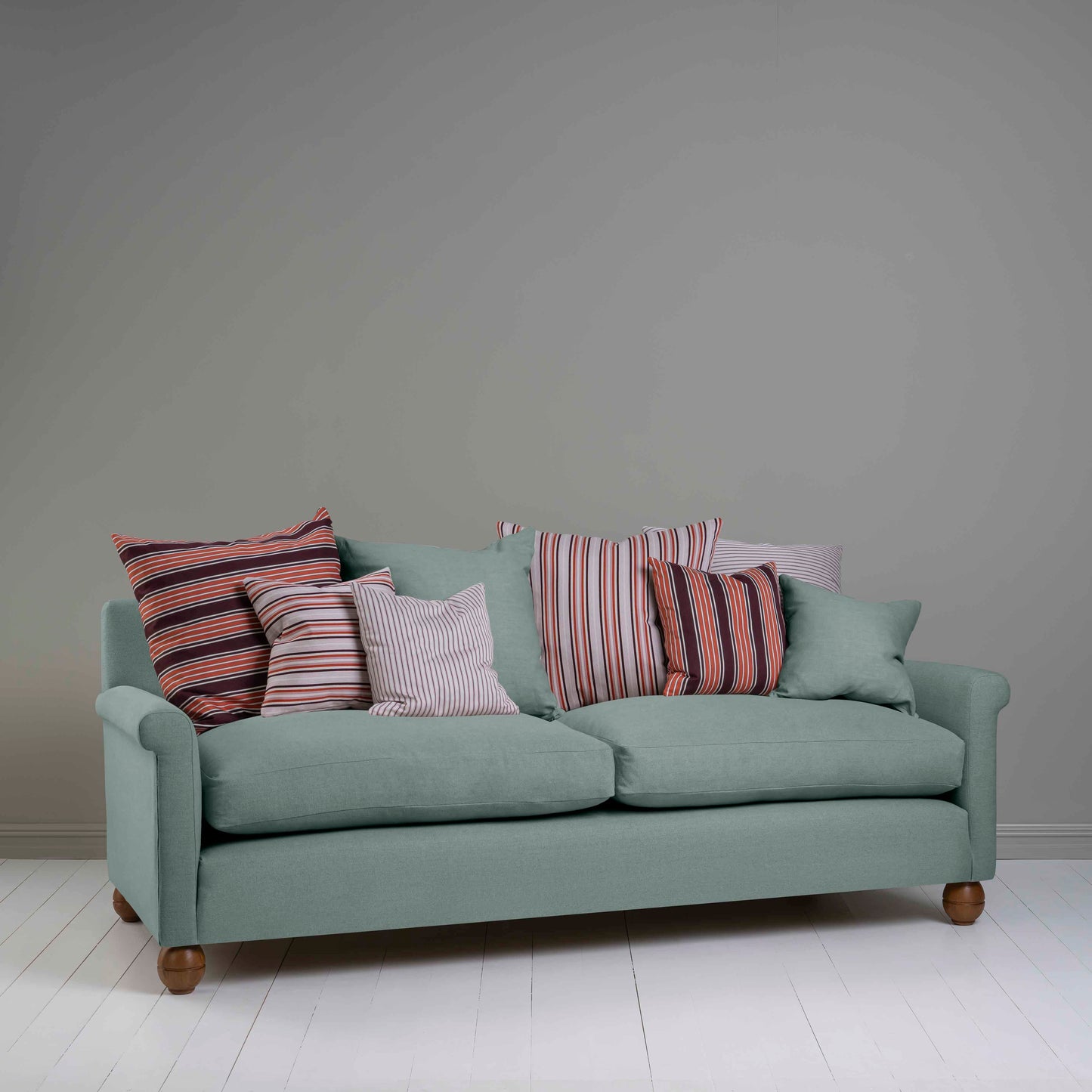 Idler 4 seater sofa in Laidback Linen Mineral - Nicola Harding