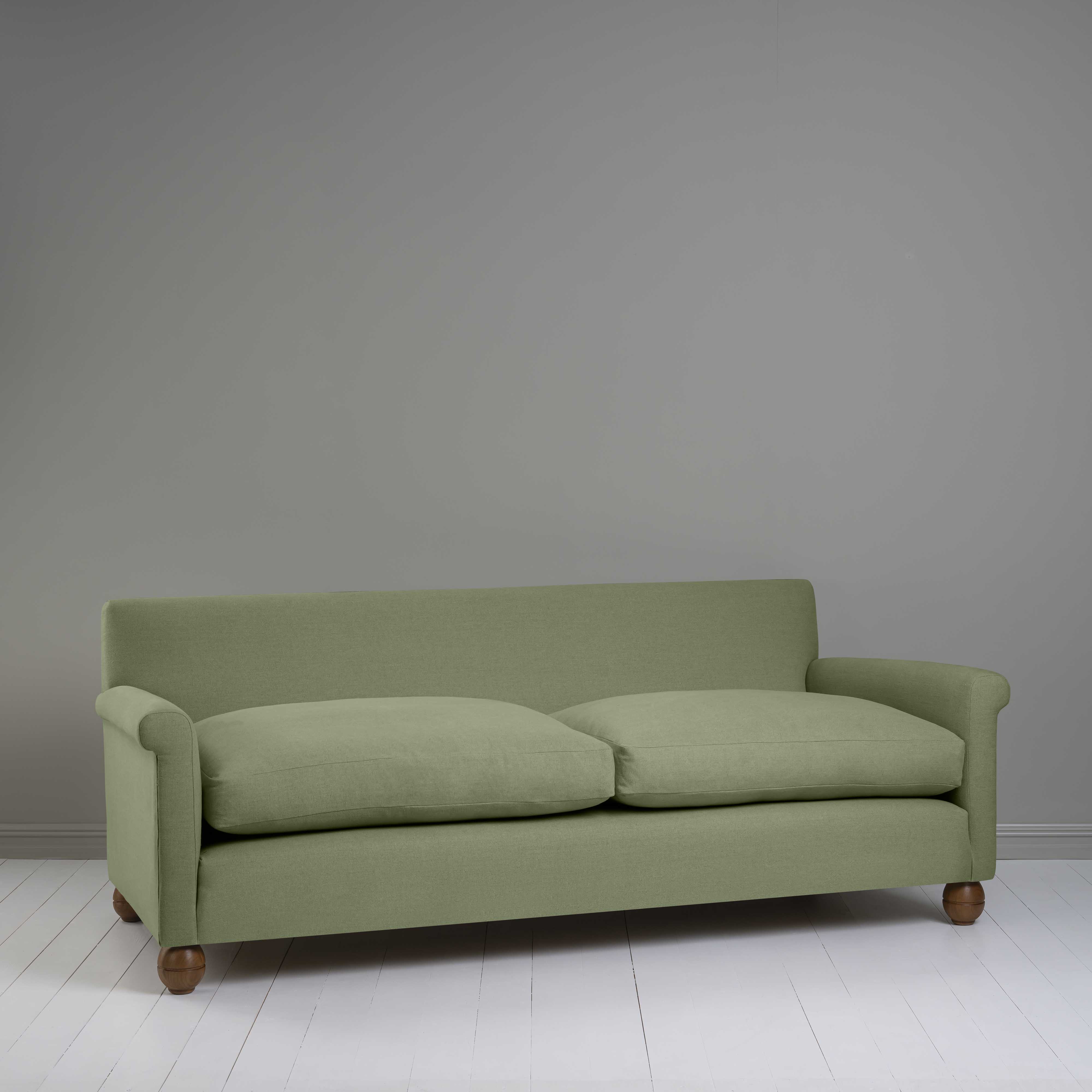  Idler 4 seater sofa in Laidback Linen Moss - Nicola Harding 