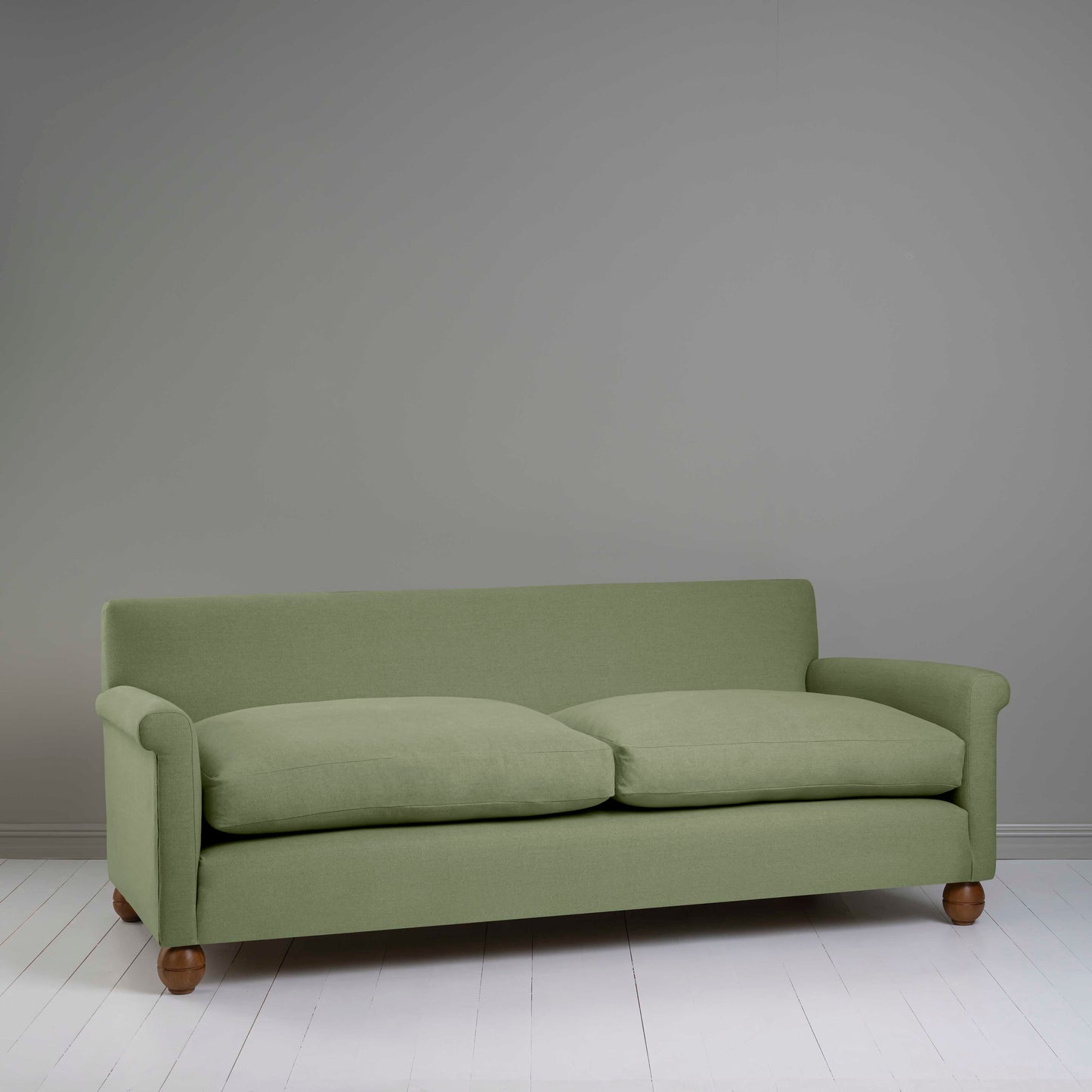 Idler 4 seater sofa in Laidback Linen Moss - Nicola Harding